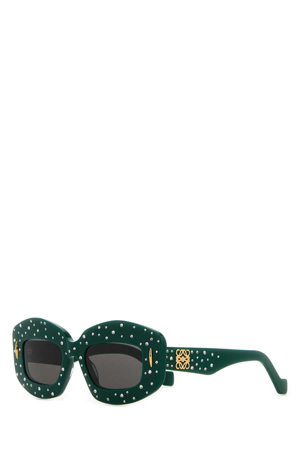 Loewe Unisex Dark Green Acetate Sunglasses LOEWE