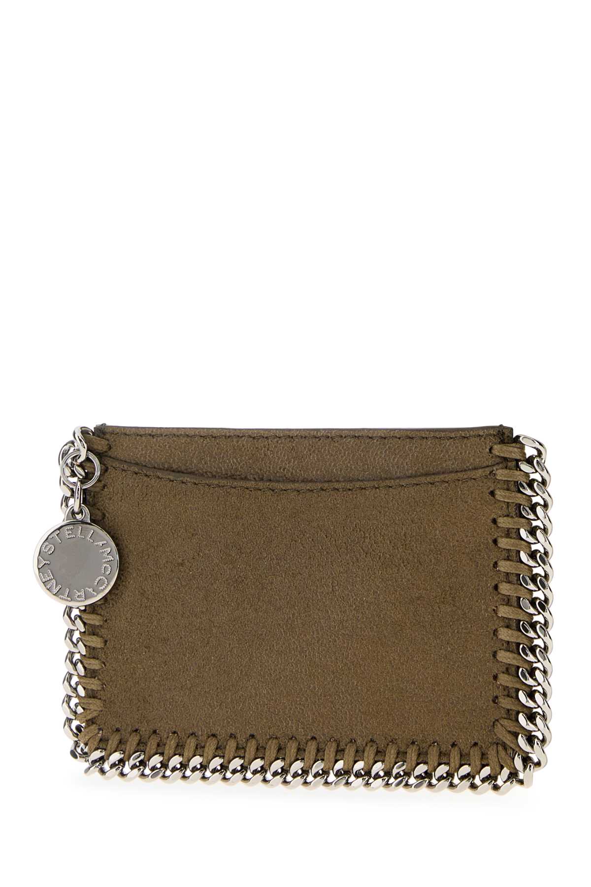 Stella Mccartney Women Olive Green Shaggy Deer Falabella Card Holder STELLA MCCARTNEY
