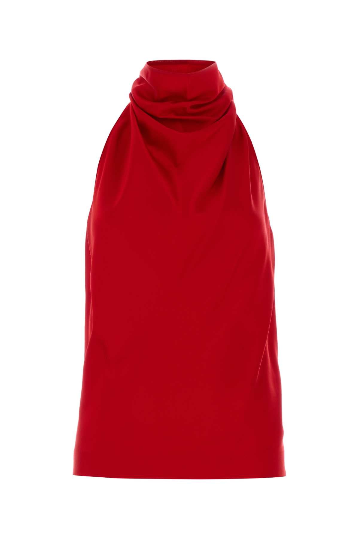 Stella Mccartney Women Red Satin Top STELLA MCCARTNEY