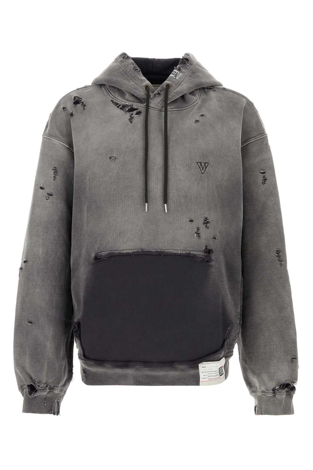 Maison Mihara Yasuhiro Men Black Cotton Oversize Sweatshirt MAISON MIHARA YASUHIRO