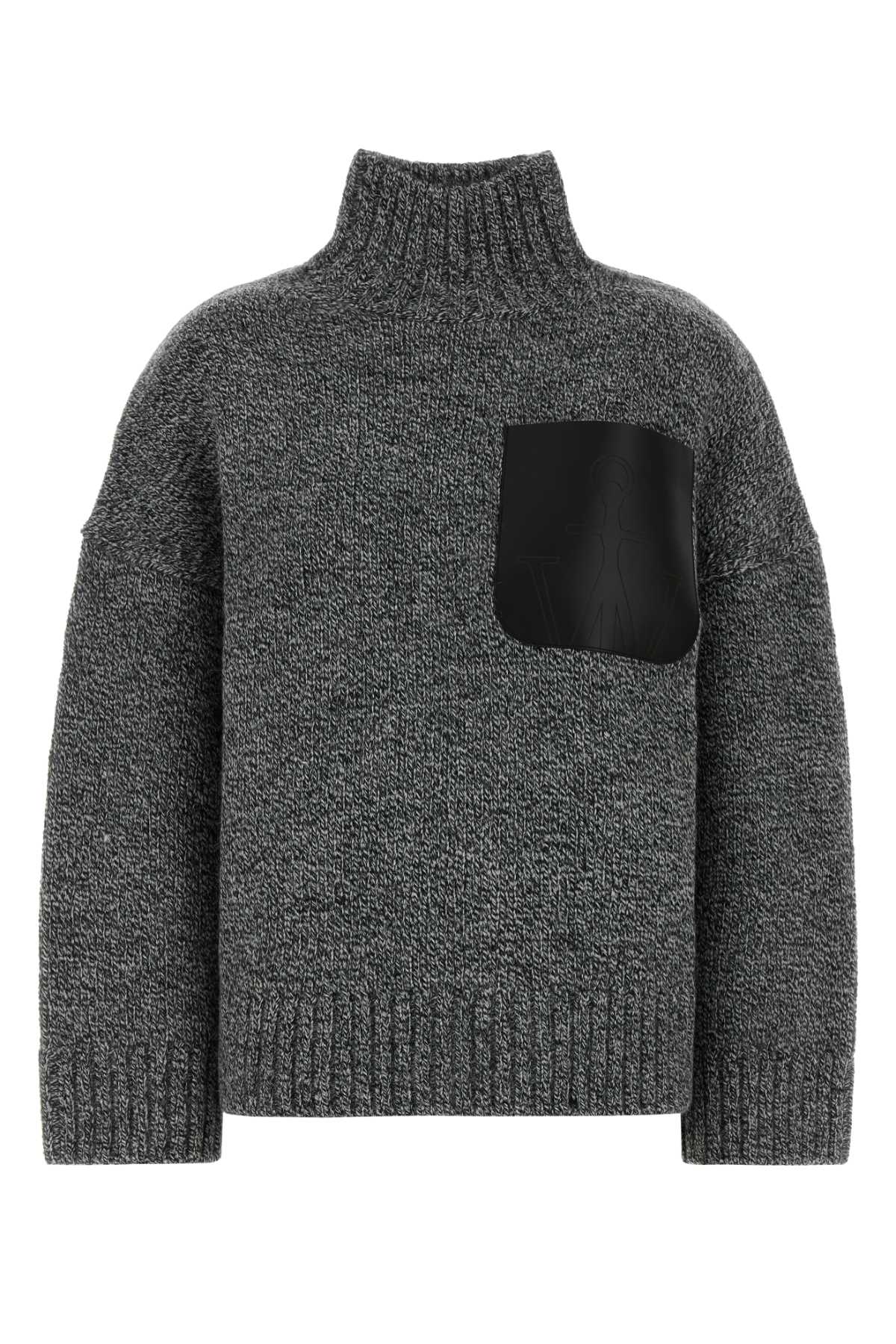 Jw Anderson Women Melange Grey Wool Blend Sweater J.W. ANDERSON