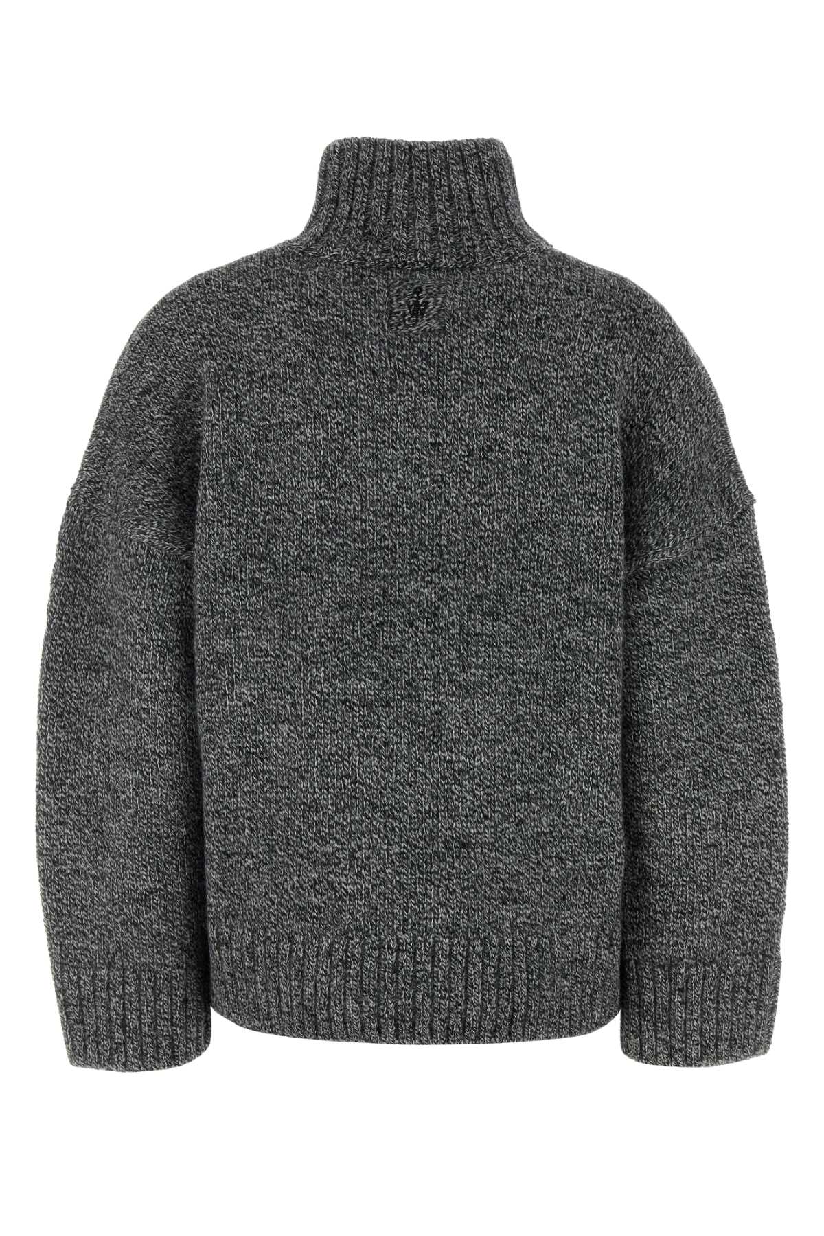 Jw Anderson Women Melange Grey Wool Blend Sweater J.W. ANDERSON