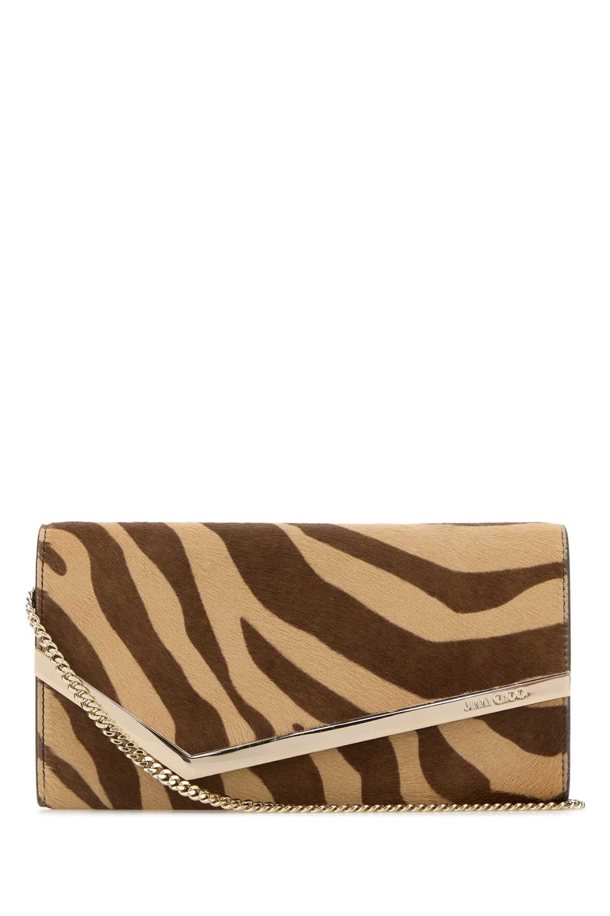 Jimmy Choo Women Printed Calf Hair Emmie Clutch JIMMY CHOO