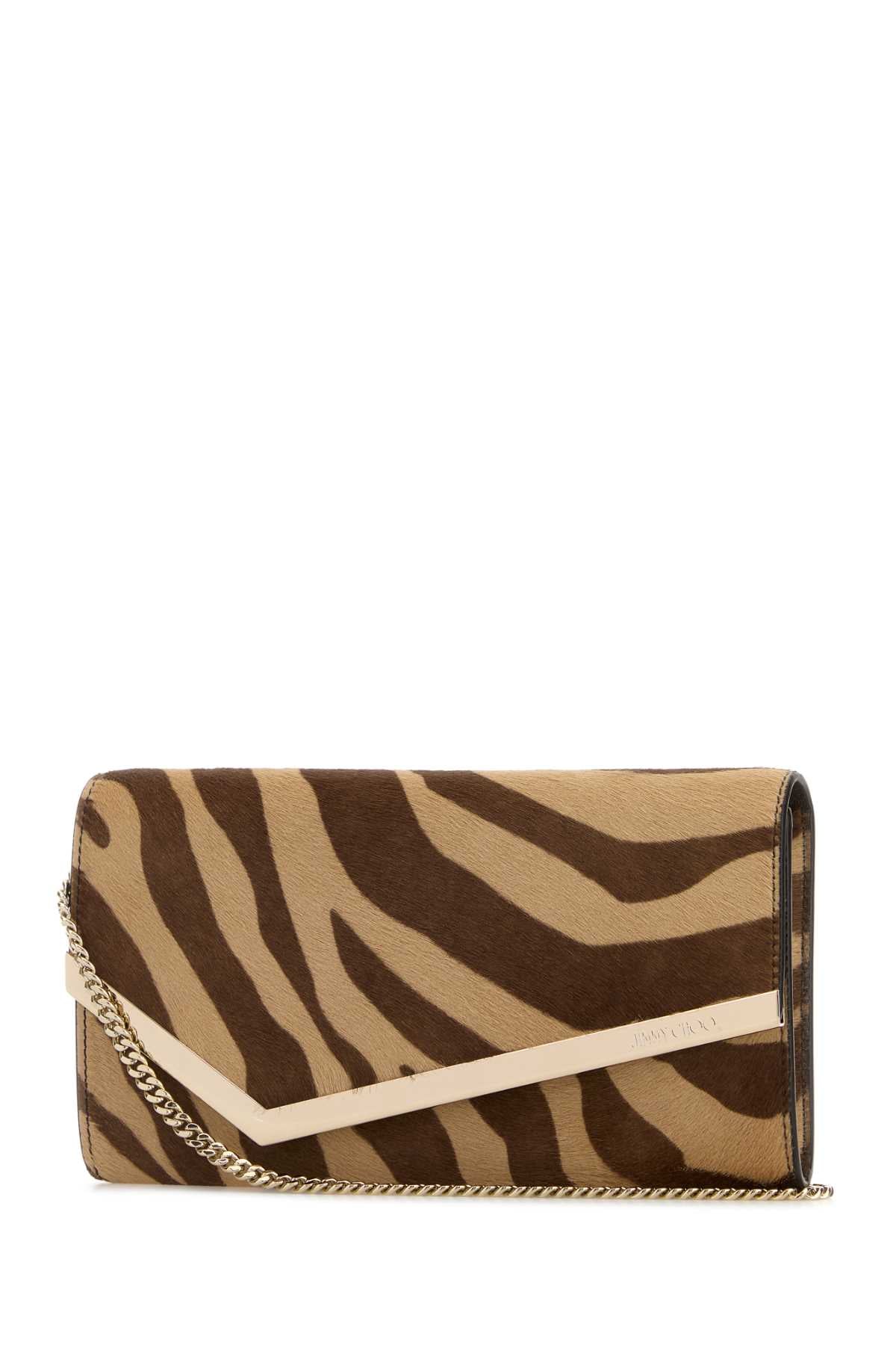 Jimmy Choo Women Printed Calf Hair Emmie Clutch JIMMY CHOO