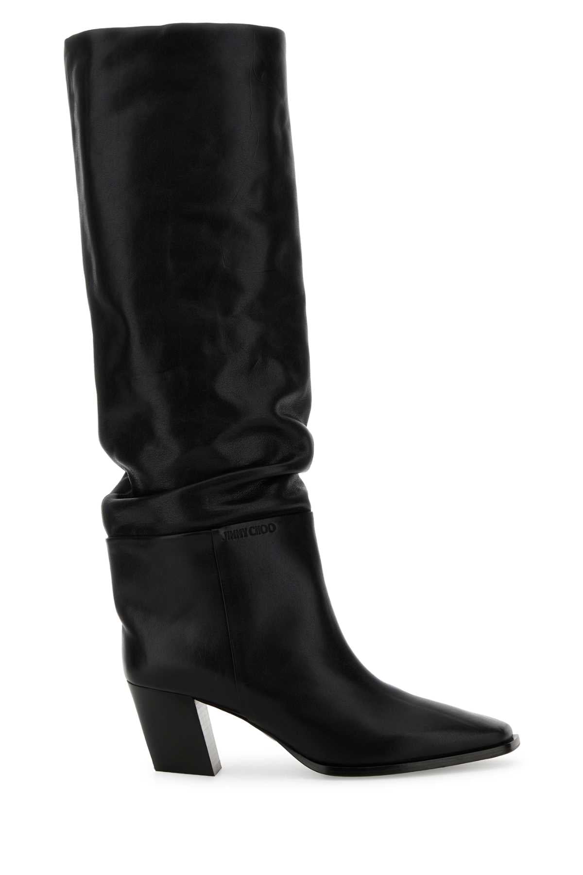 Jimmy Choo Women Black Leather Hart 60 Boots JIMMY CHOO