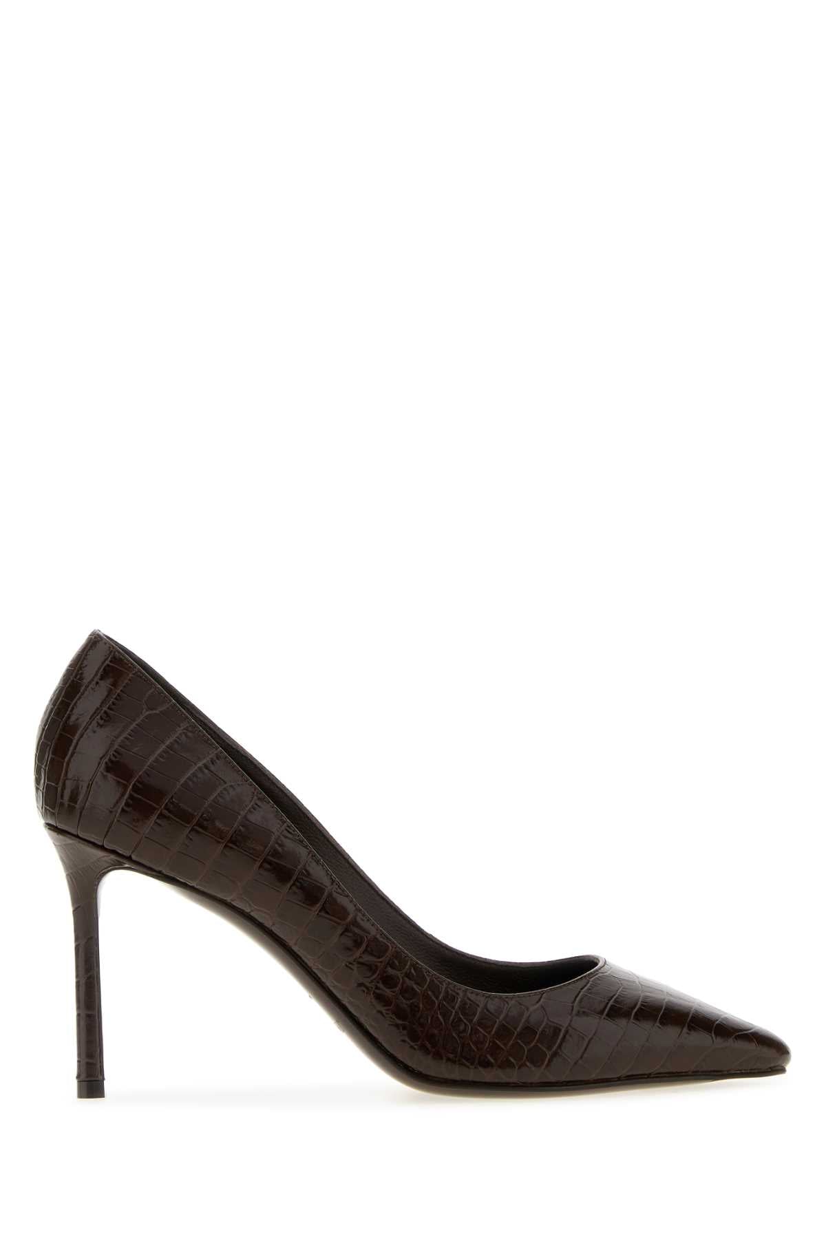 Jimmy Choo Women Chocolate Leather Romy 85 Pumps JIMMY CHOO