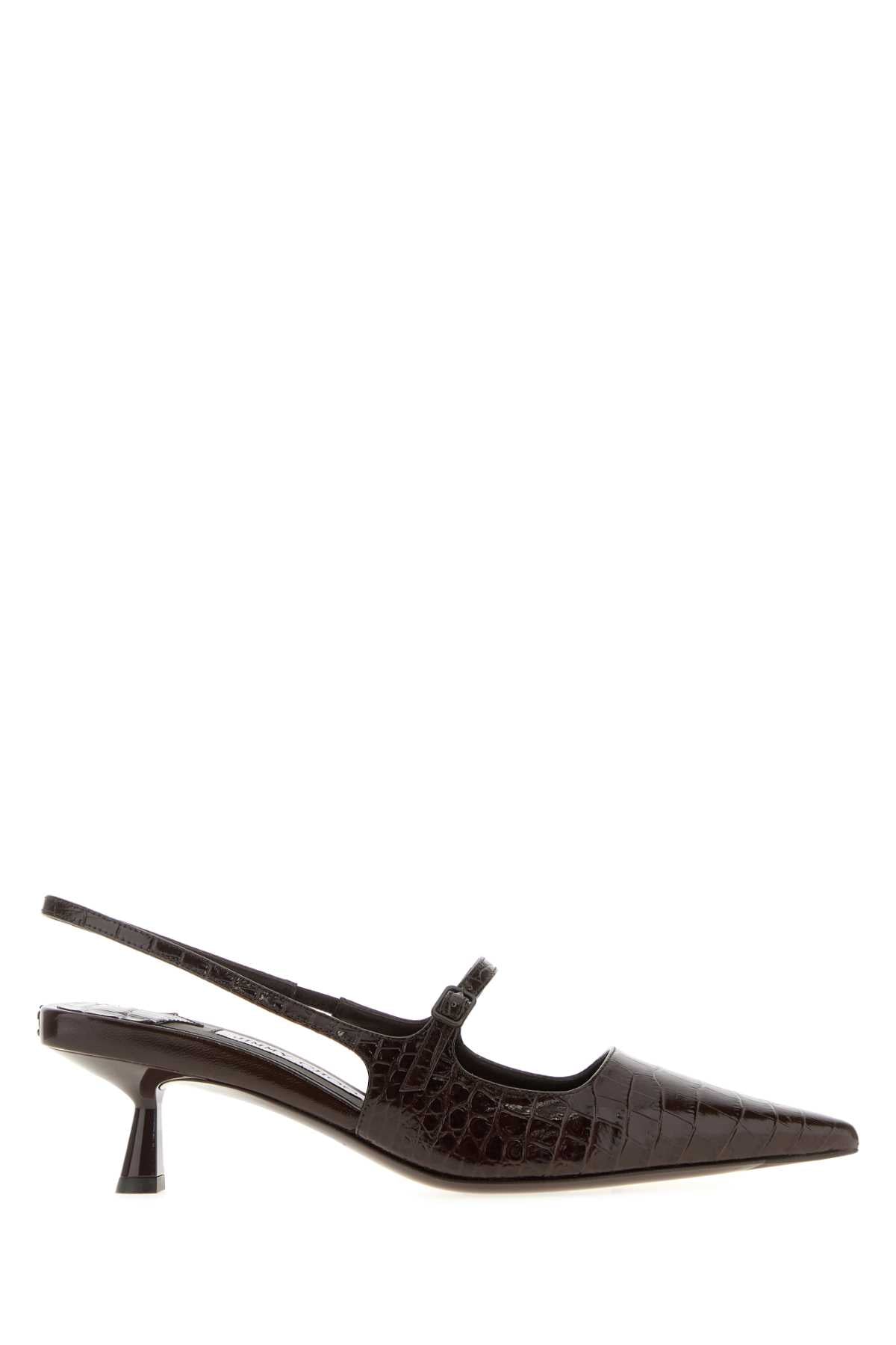 Jimmy Choo Women Chocolate Leather Didi 45 Pumps JIMMY CHOO