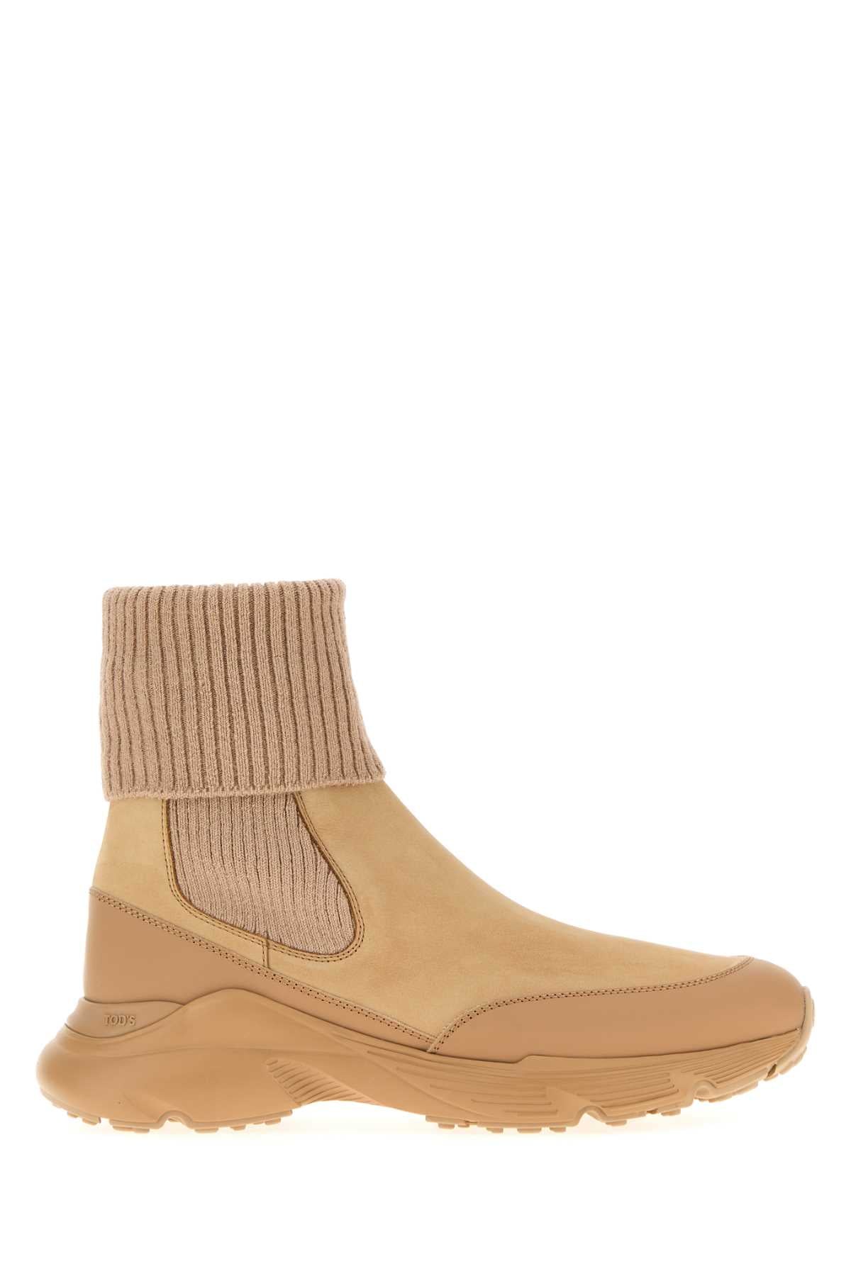Tod's Women Beige Suede Ankle Boots TOD'S