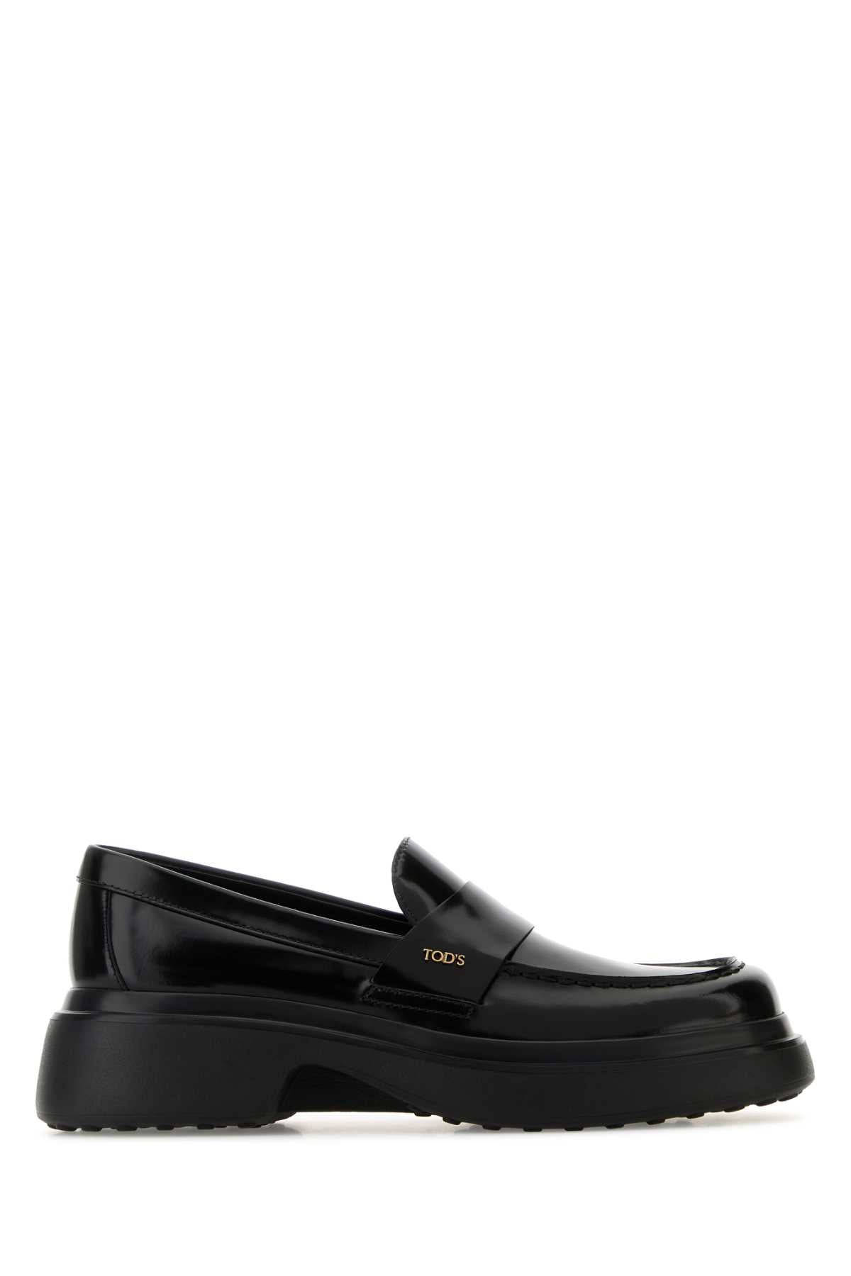 Tod's Women Black Leather Loafers TOD'S