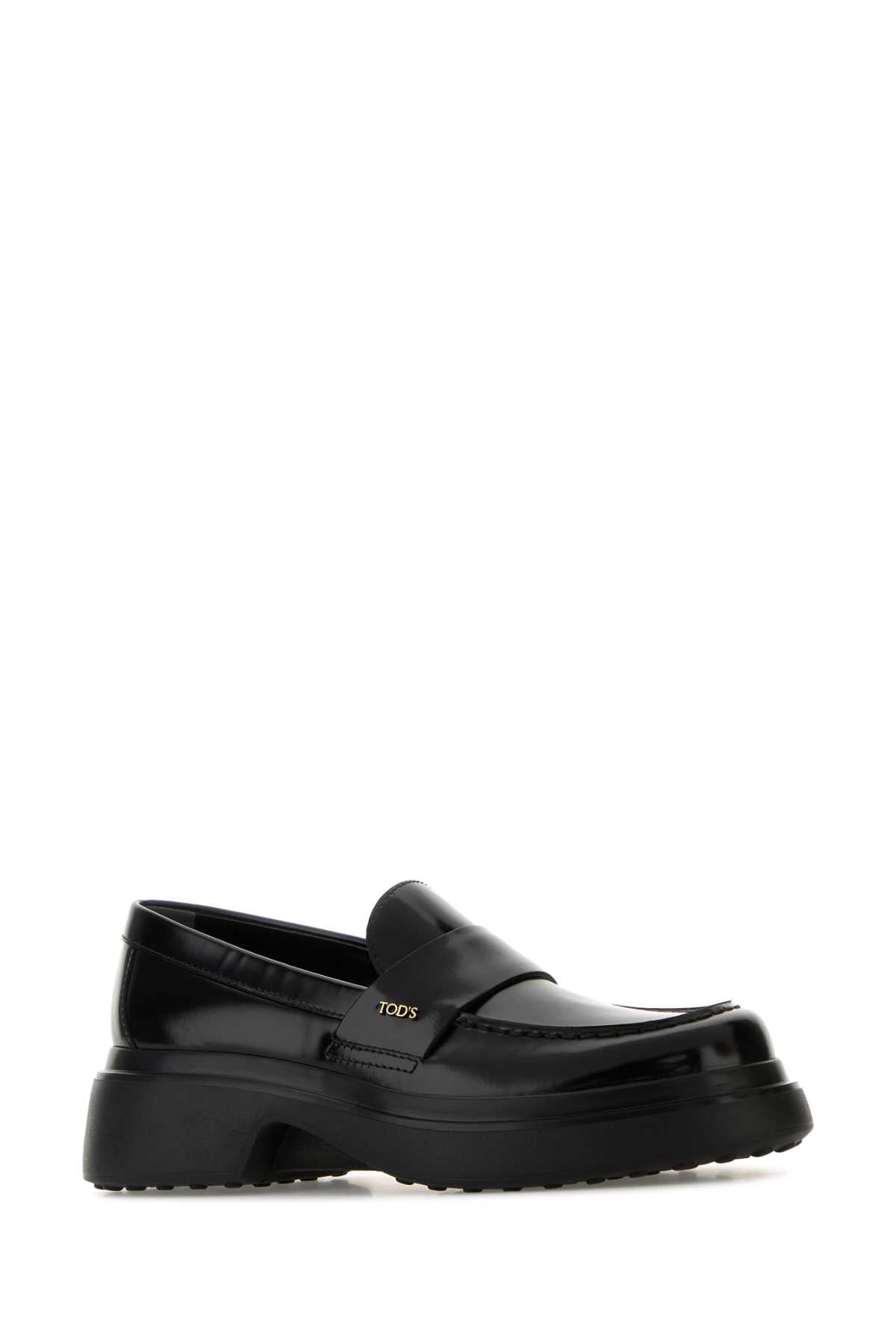 Tod's Women Black Leather Loafers TOD'S