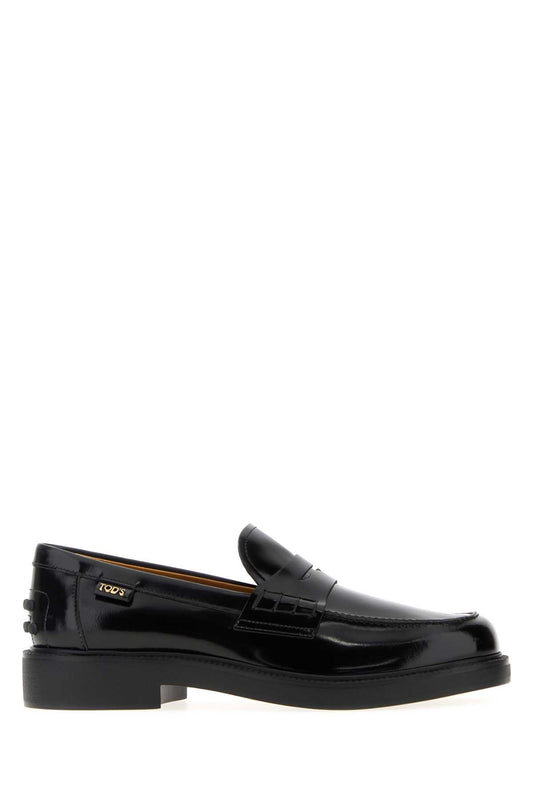 Tod's Women Black Leather Loafers TOD'S