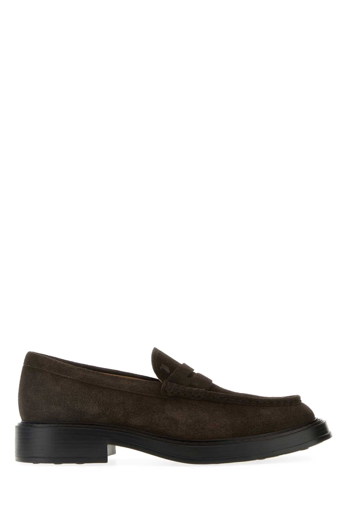 Tod's Men Brown Suede Loafers TOD'S
