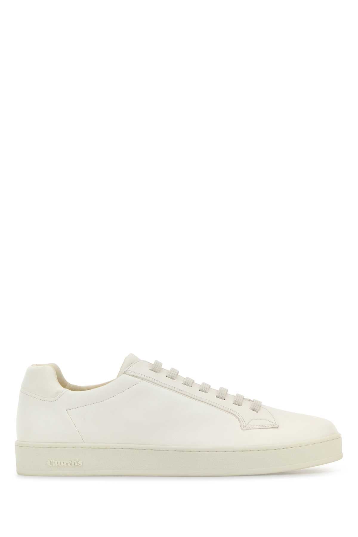Church's Men White Nappa Leather Ludlow 3 Sneakers CHURCH'S