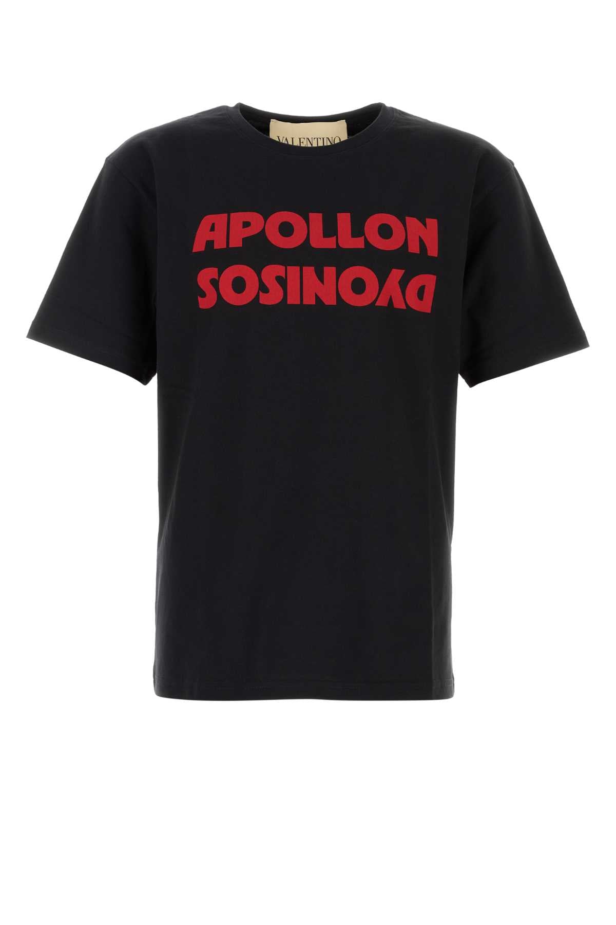 Valentino Garavani Men Black Cotton T-Shirt VALENTINO GARAVANI