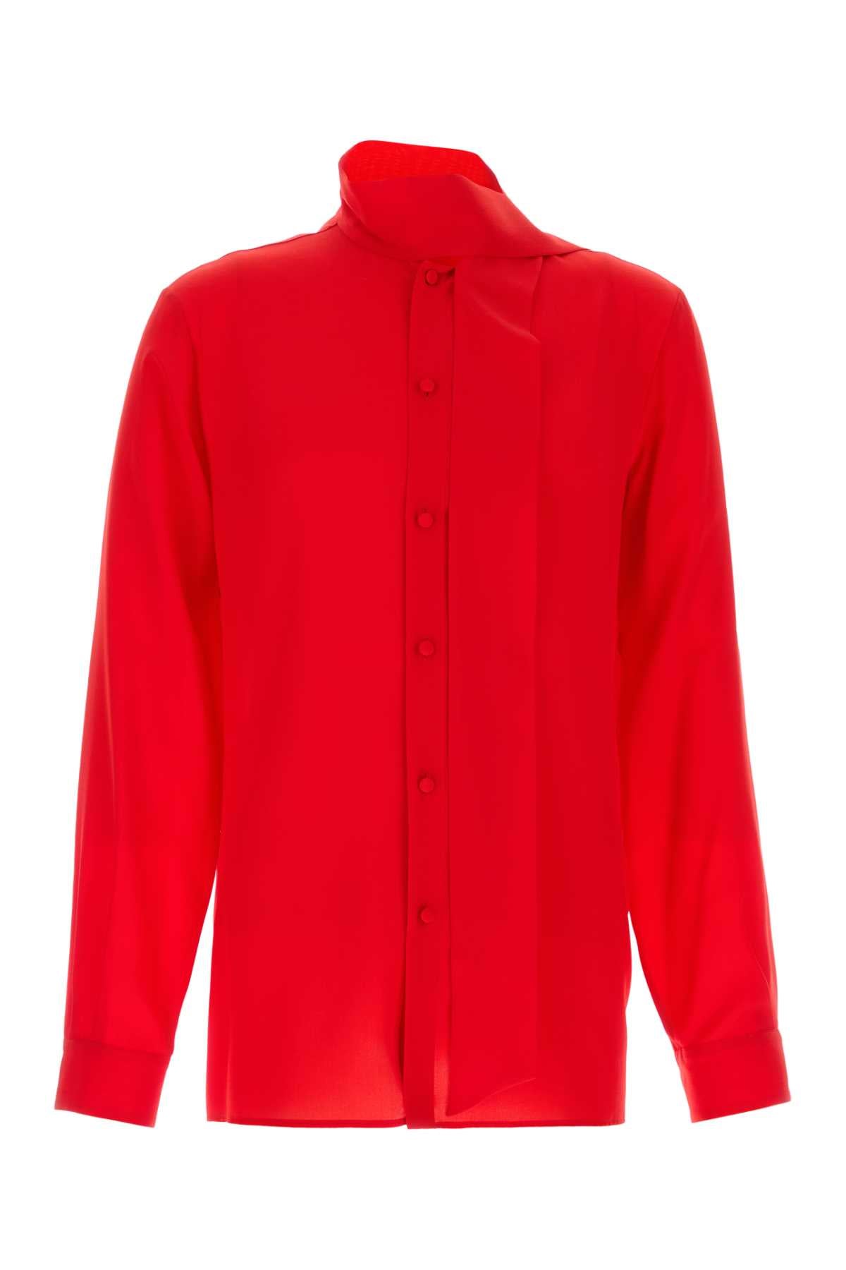 Valentino Garavani Men Red Crepe Shirt VALENTINO GARAVANI