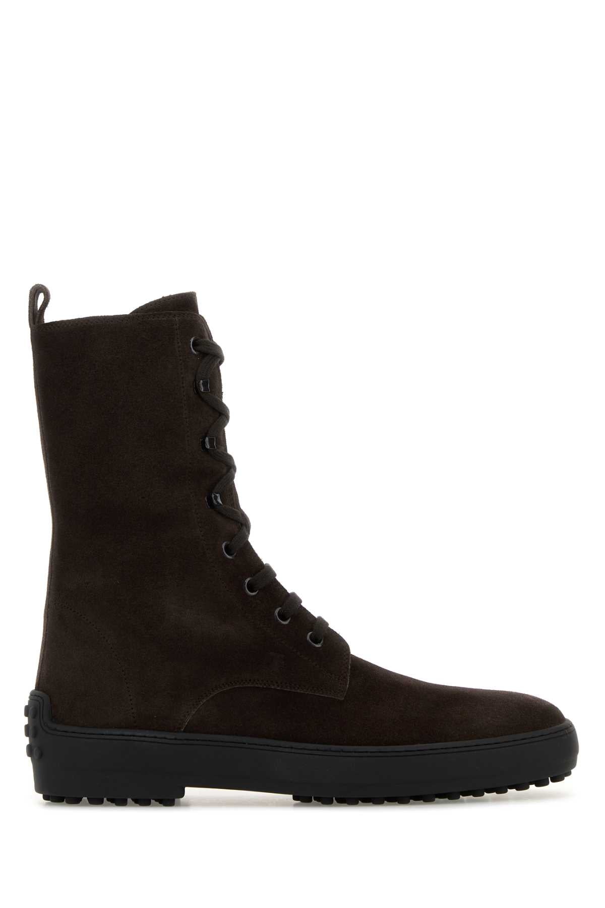 Tod's Women Brown Suede Winter Ankle Boots TOD'S