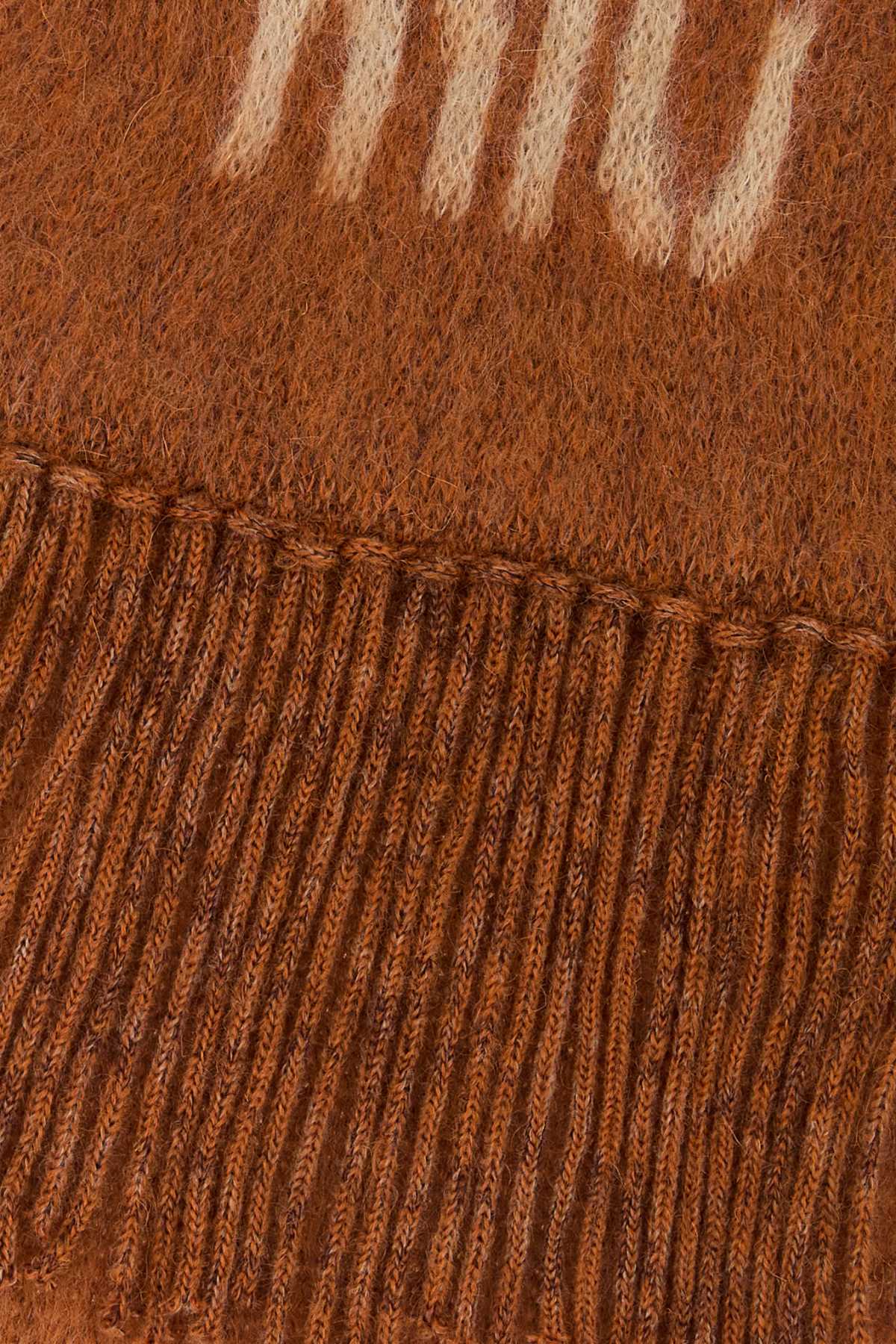 Miu Miu Women Orange Mohair Blend Scarf MIU MIU