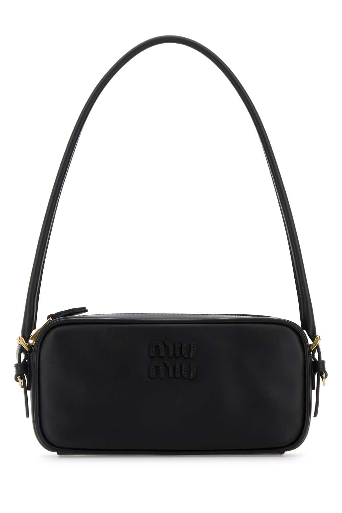 Miu Miu Women Black Leather Shoulder Bag MIU MIU