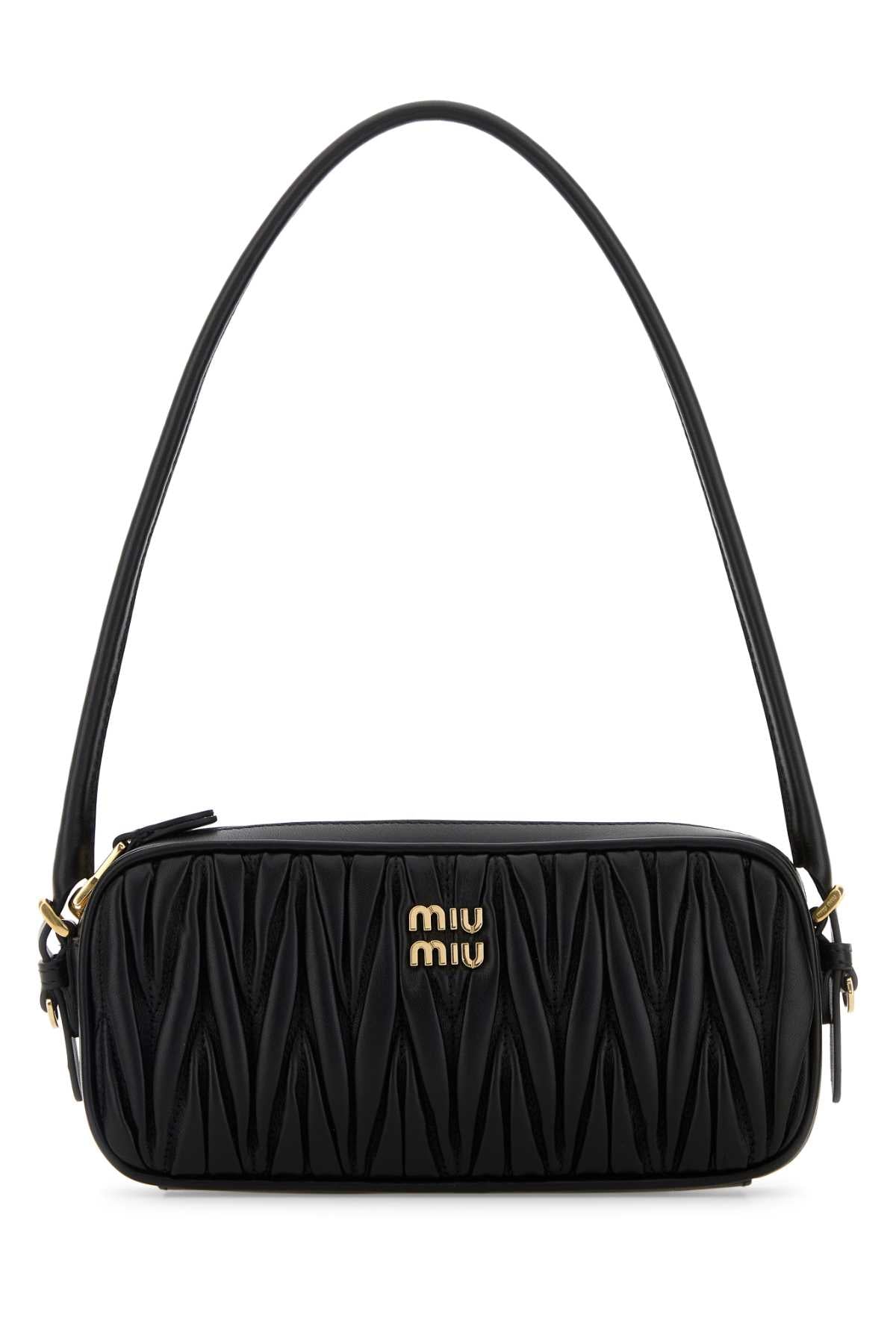 Miu Miu Women Black Leather Shoulder Bag MIU MIU