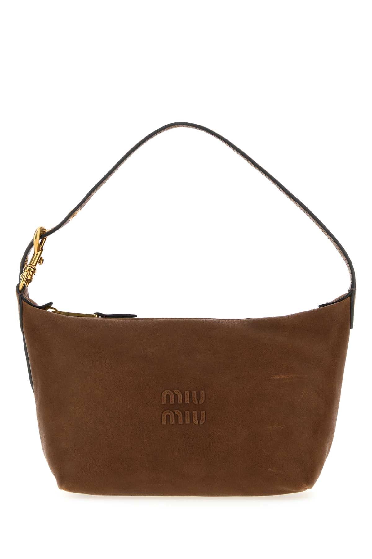 Miu Miu Women Brow Leather Handbag MIU MIU