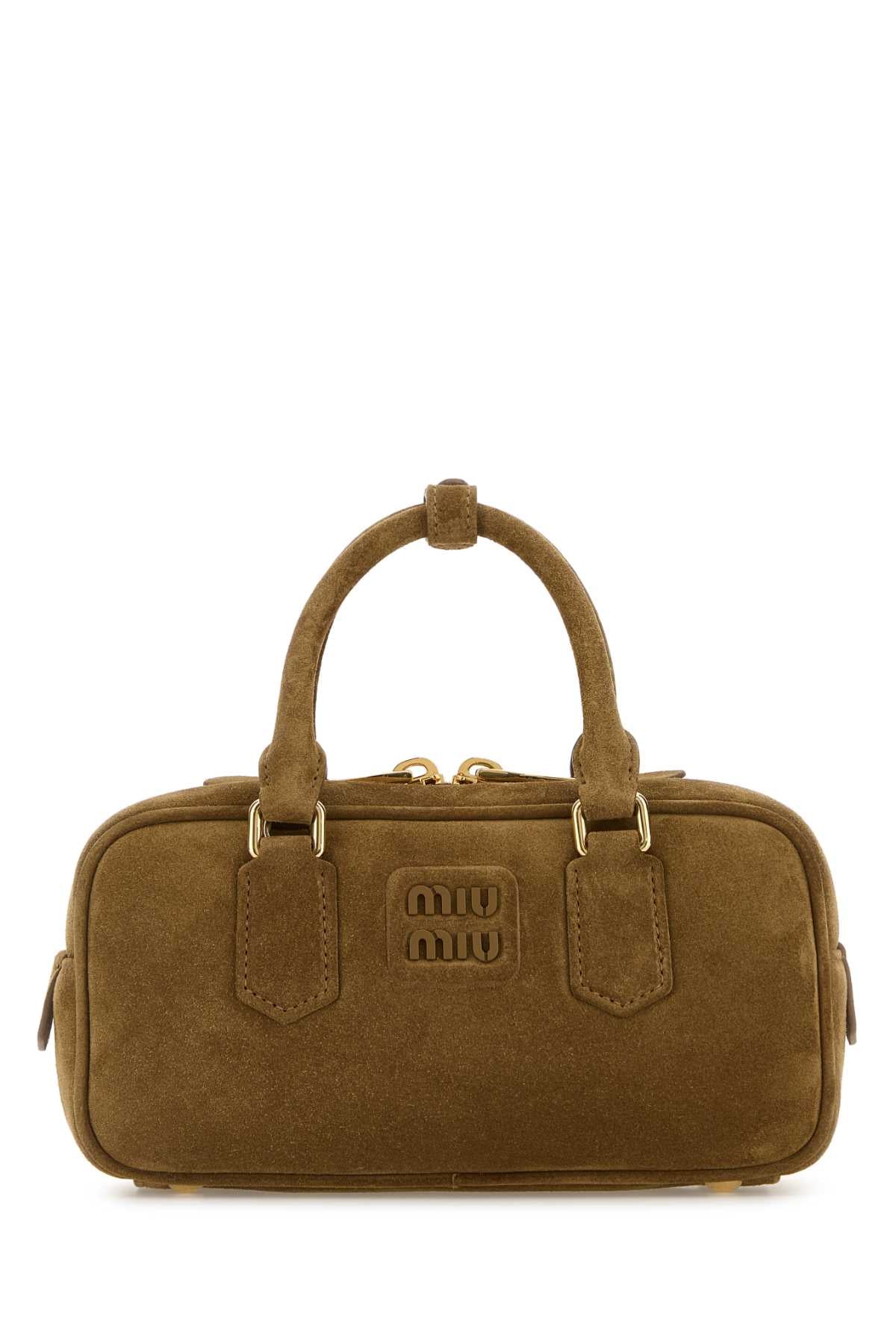 Miu Miu Women Biscuit Suede Arcadie Handbag MIU MIU