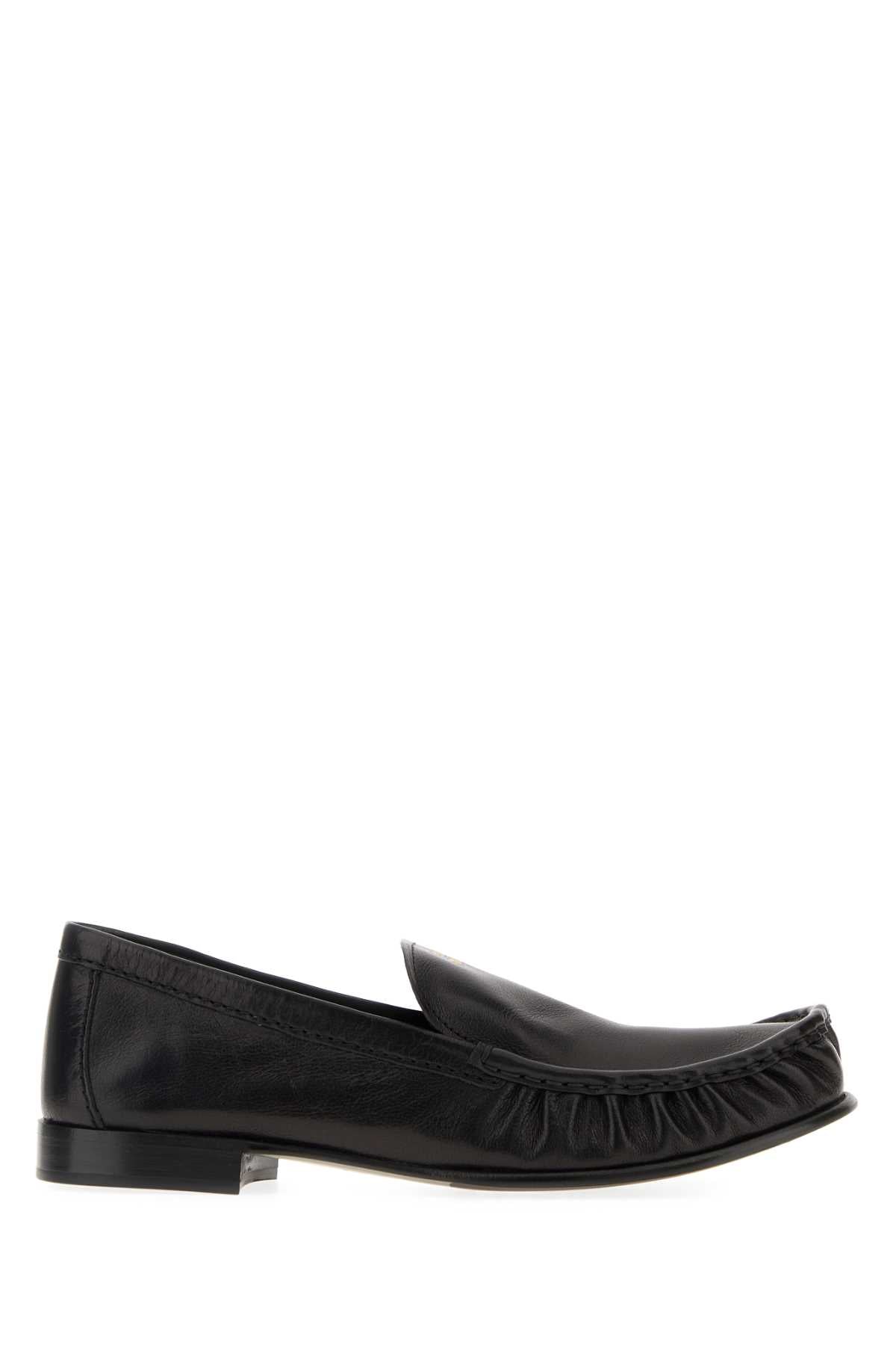 Miu Miu Women Black Leather Loafers MIU MIU