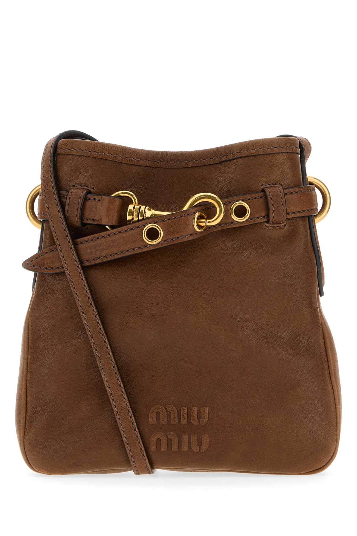 Miu Miu Women Caramel Nappa Leather Crossbody Bag MIU MIU