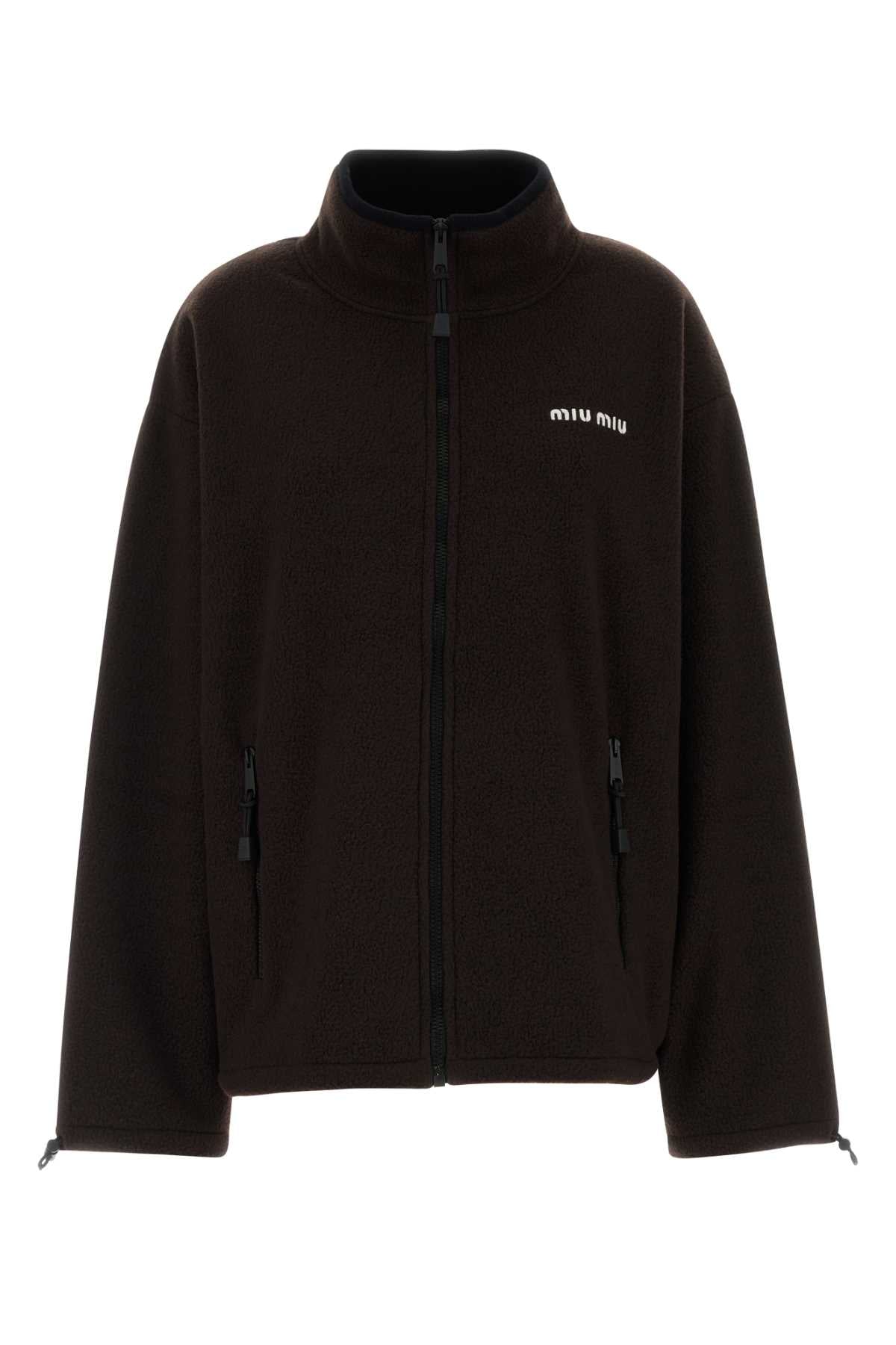 Miu Miu Women Brown Pile Jacket MIU MIU