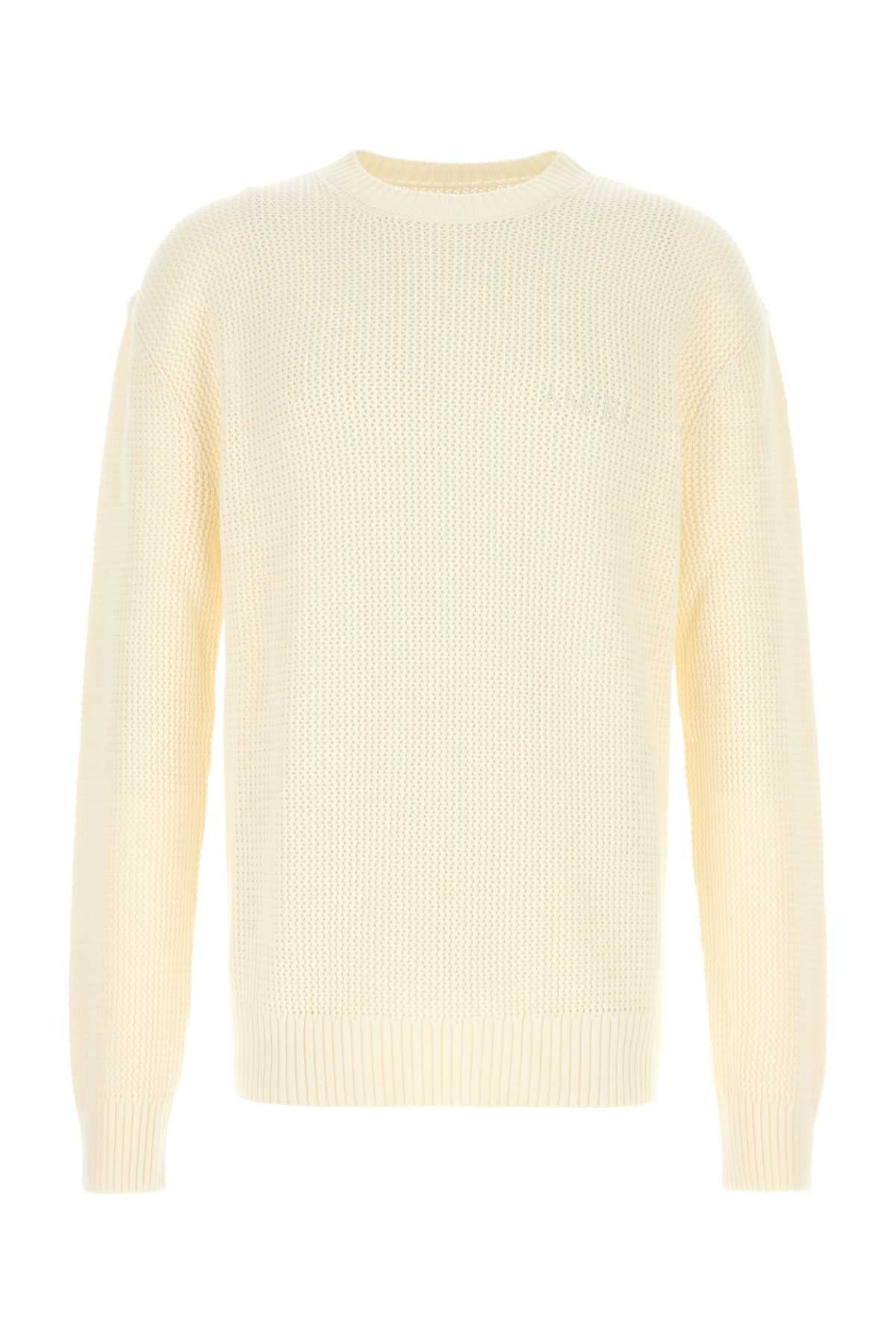 Amiri Men Cream Crochet Sweater AMIRI