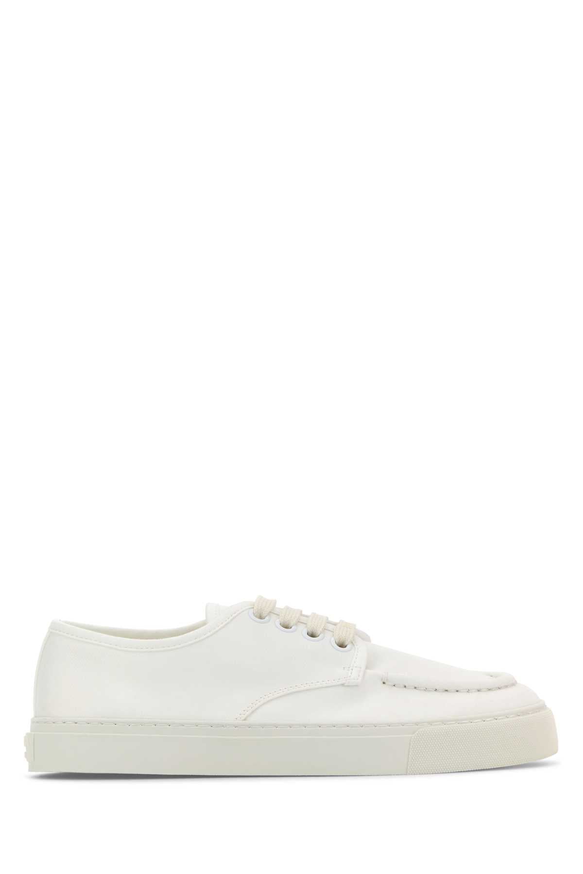 Prada Men White Canvas Sneakers PRADA