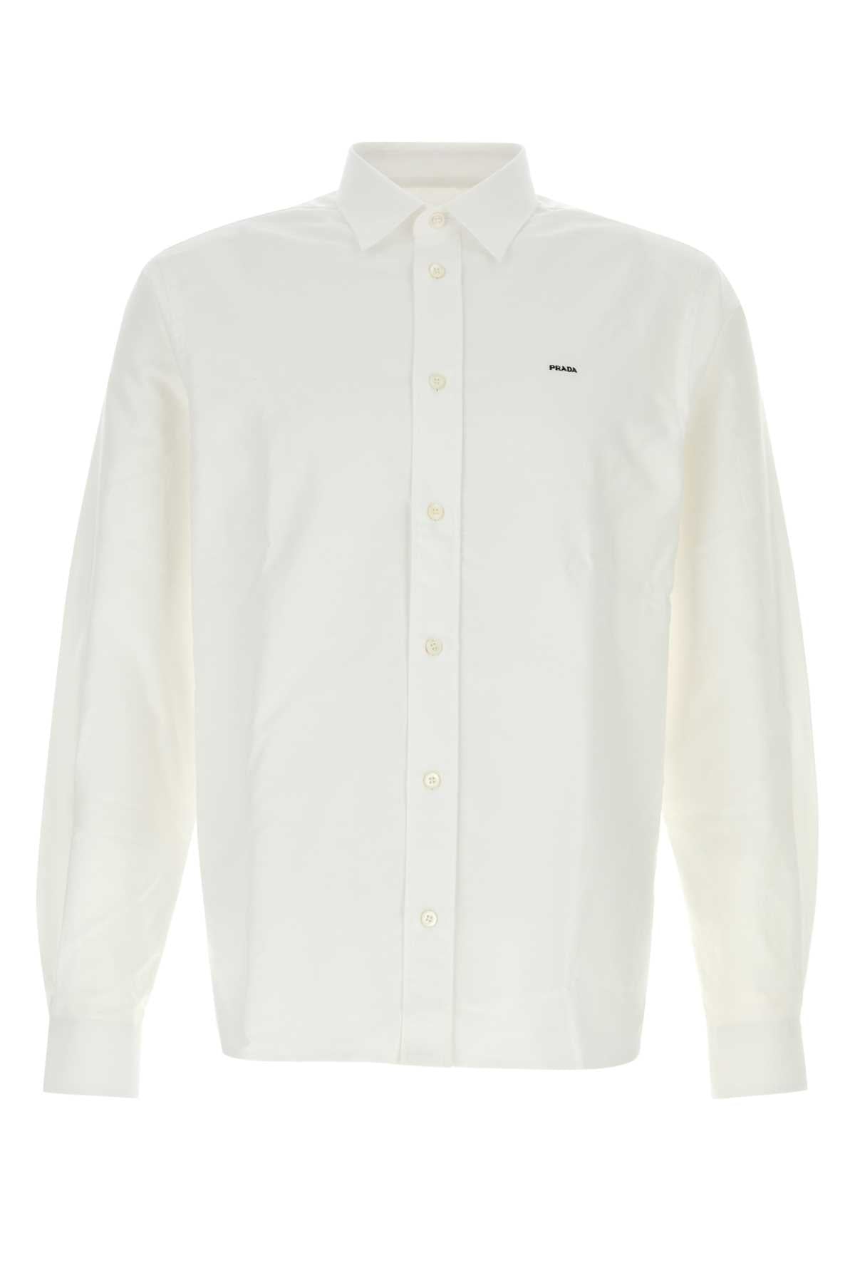 Prada Men White Oxford Shirt PRADA