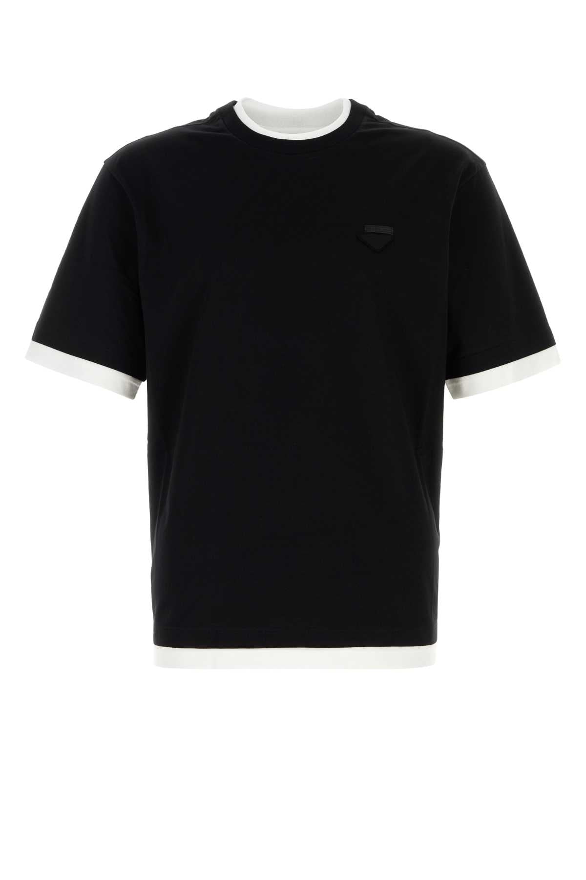 Prada Men Black Cotton T-Shirt PRADA