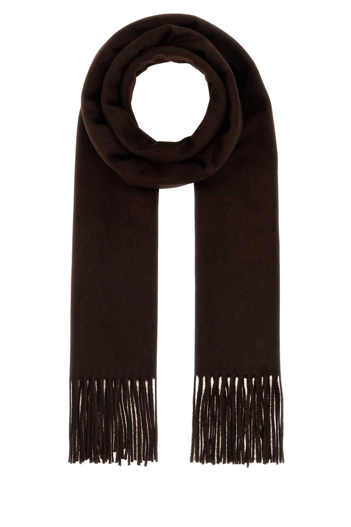 Prada Men Chocolate Silk Blend Scarf PRADA