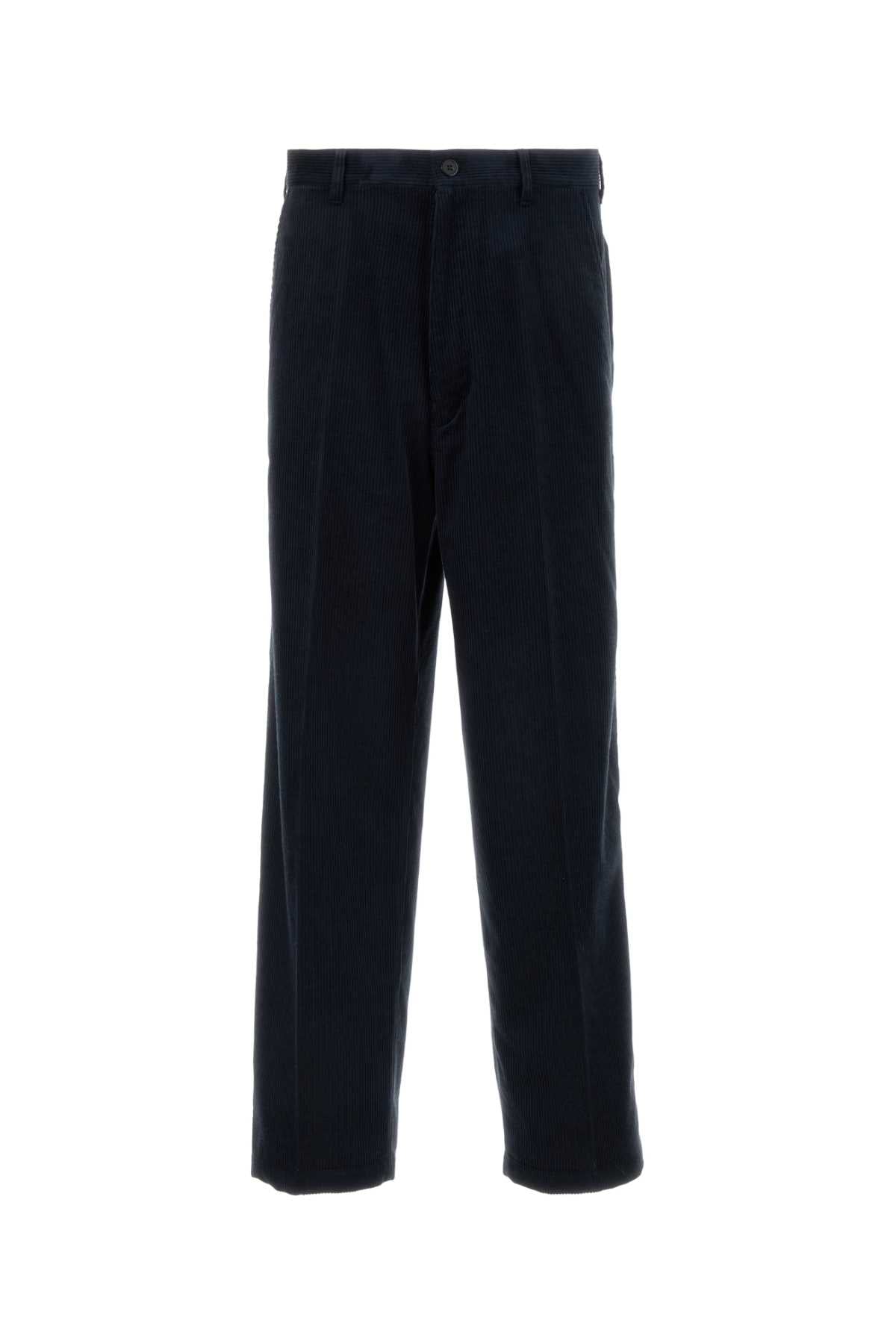 Prada Men Midnight Blue Corduroy Pant PRADA