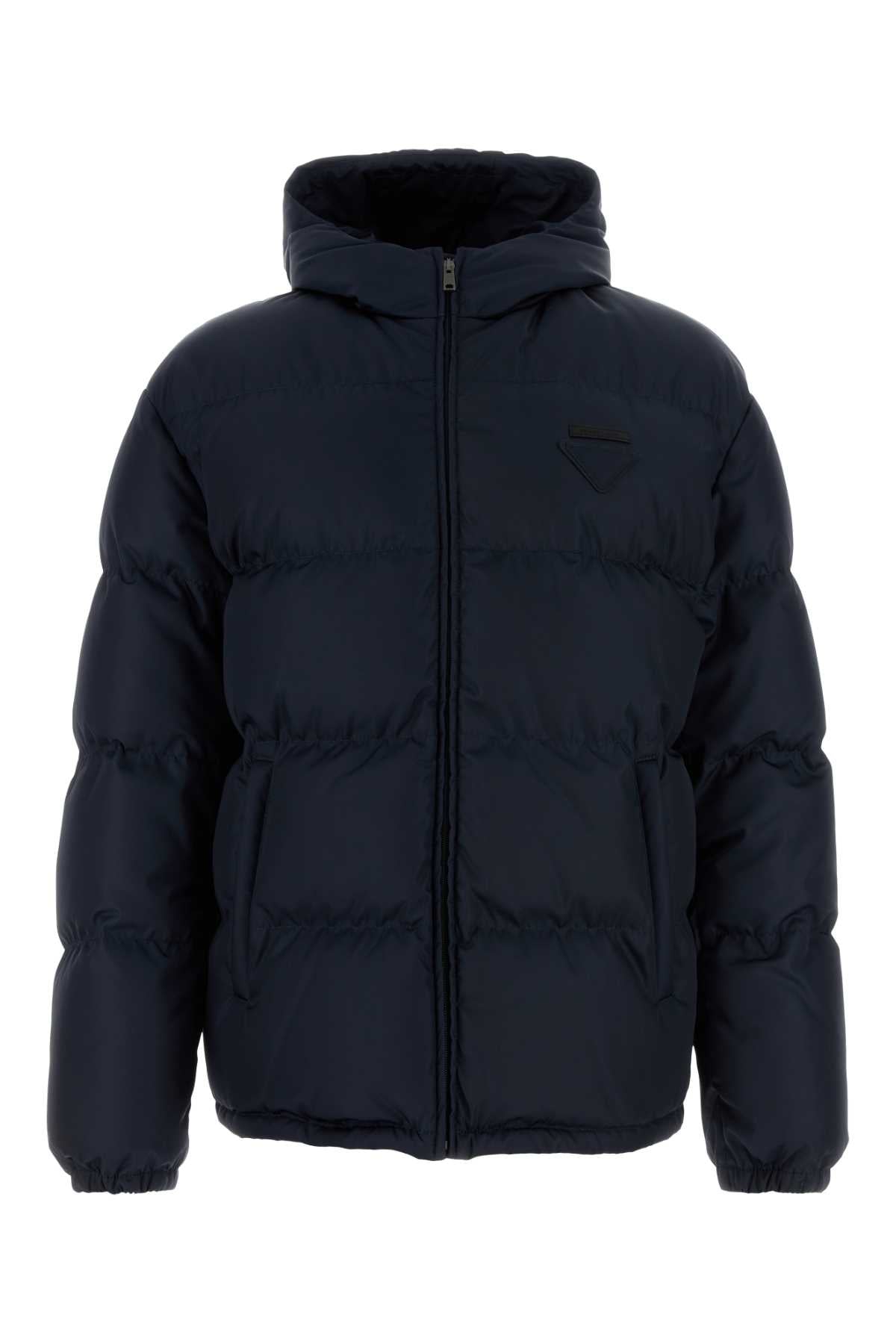 Prada Men Navy Blue Re-Nylon Down Jacket PRADA