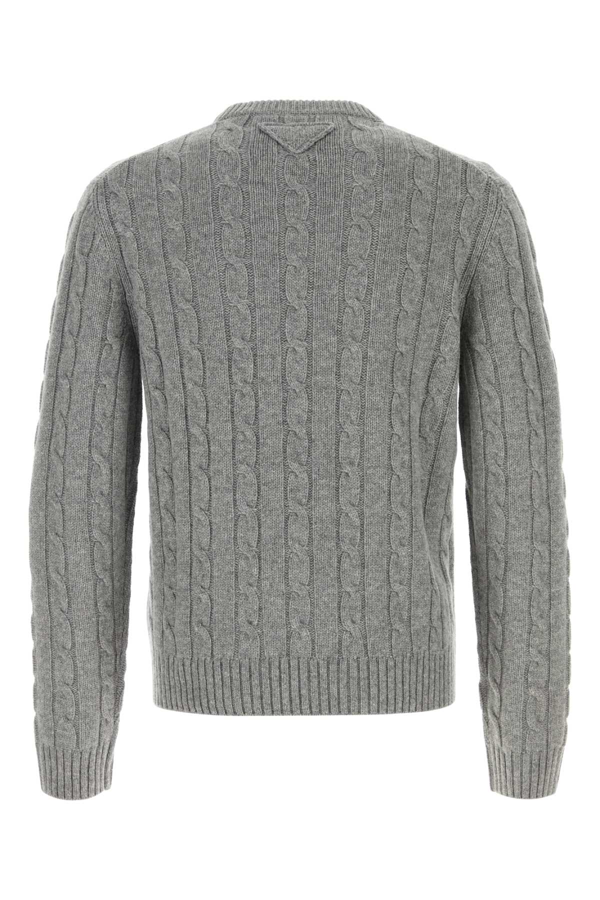 Prada Men Grey Cashmere Sweater PRADA