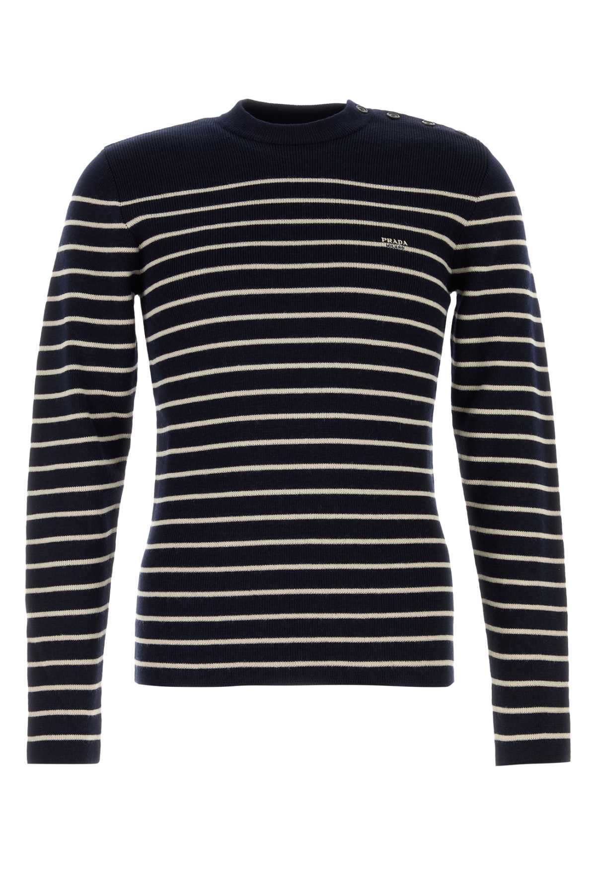 Prada Men Embroidered Wool Sweater PRADA