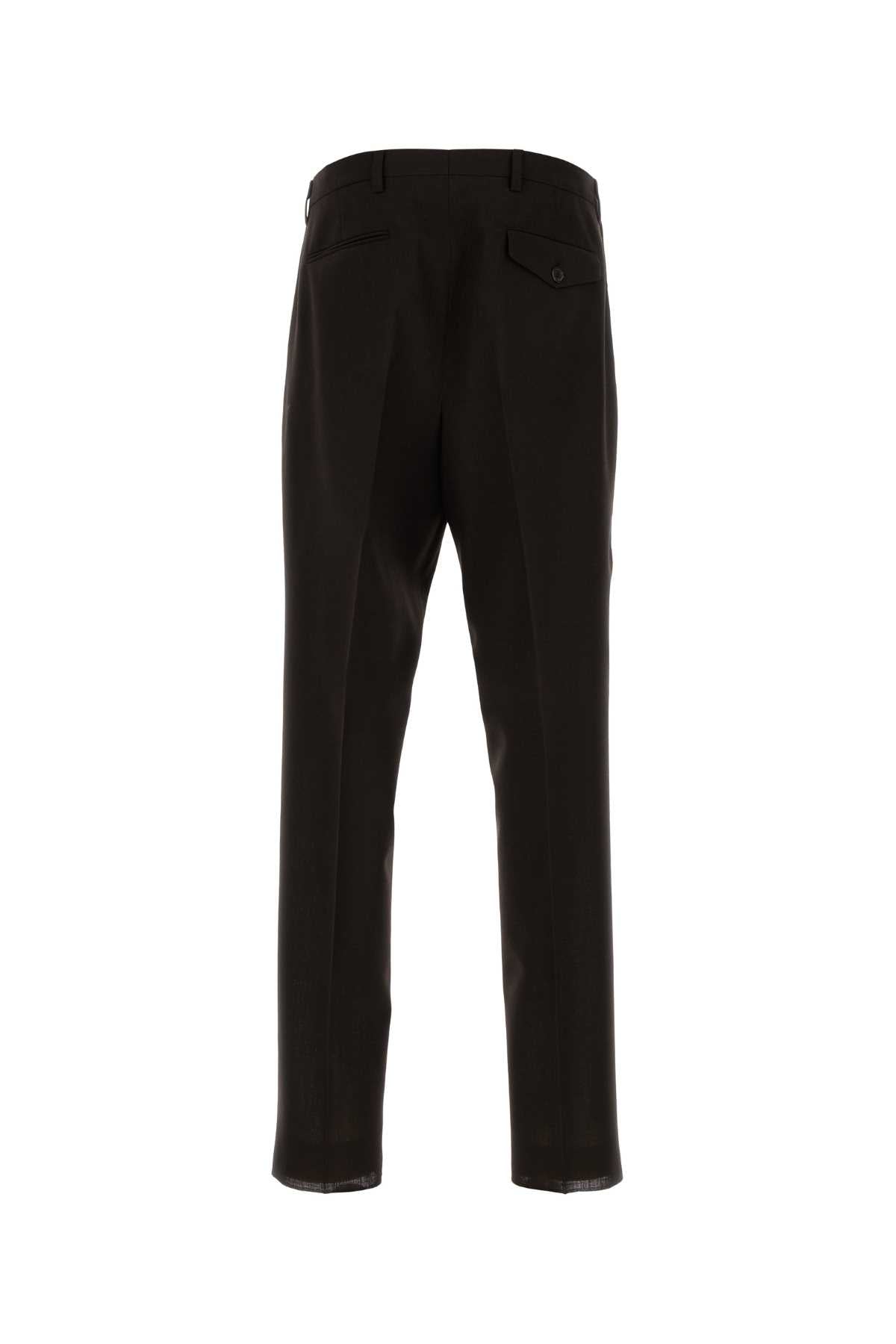 Prada Men Dark Brown Wool Pant PRADA