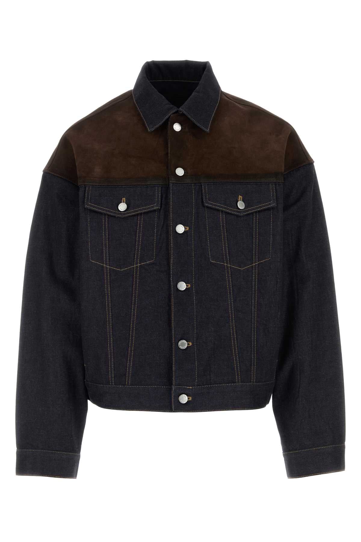 Prada Men Dark Blue Denim Jacket PRADA