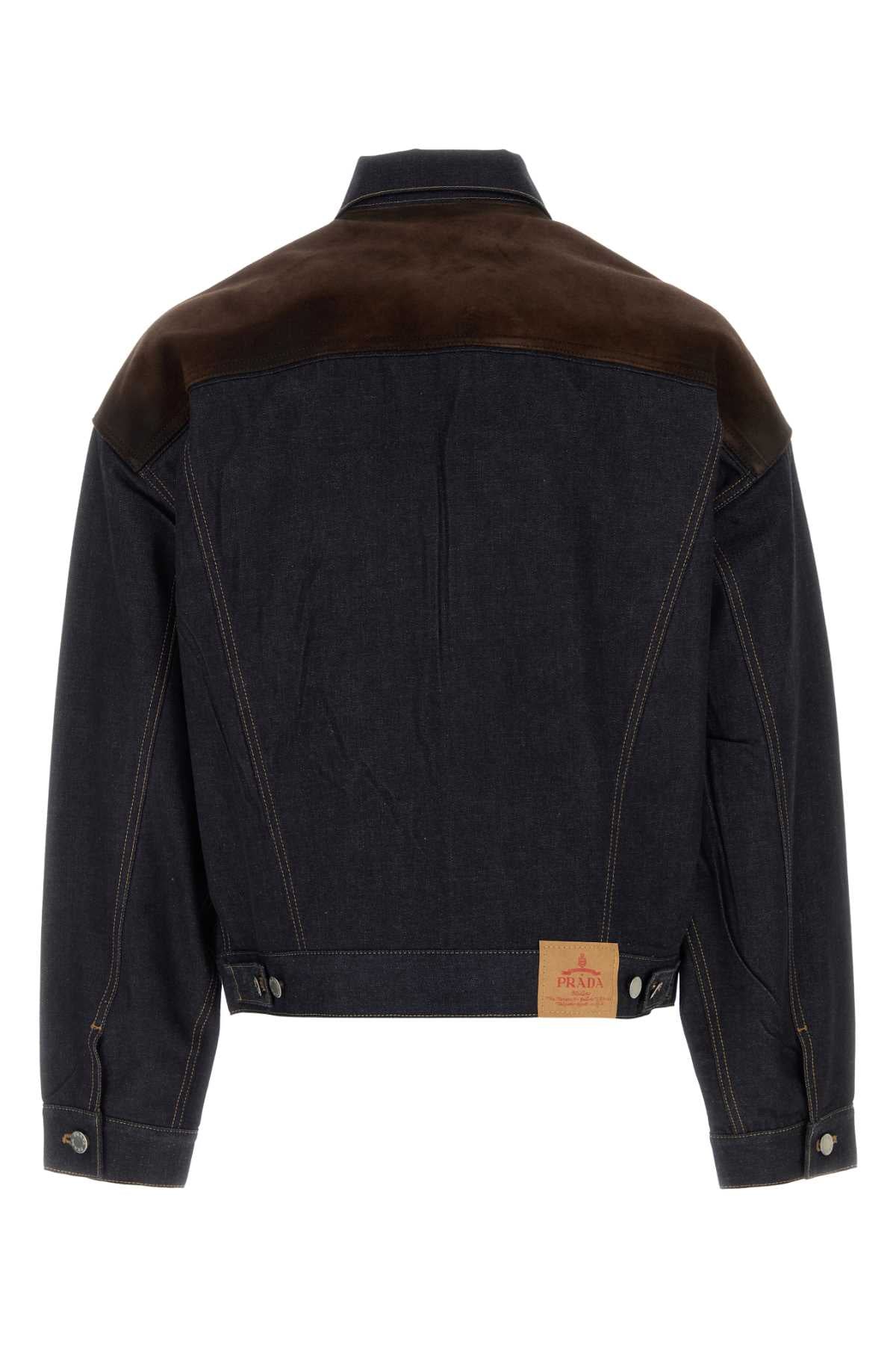 Prada Men Dark Blue Denim Jacket PRADA