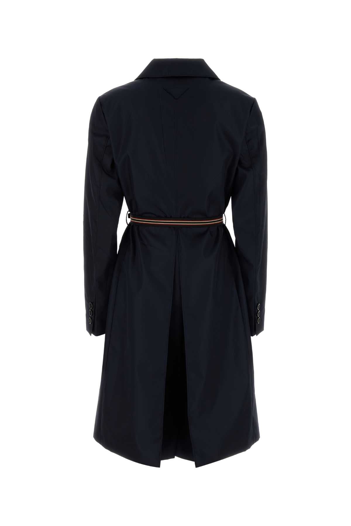 Prada Women Midnight Blue Re-Nylon Trench Coat PRADA