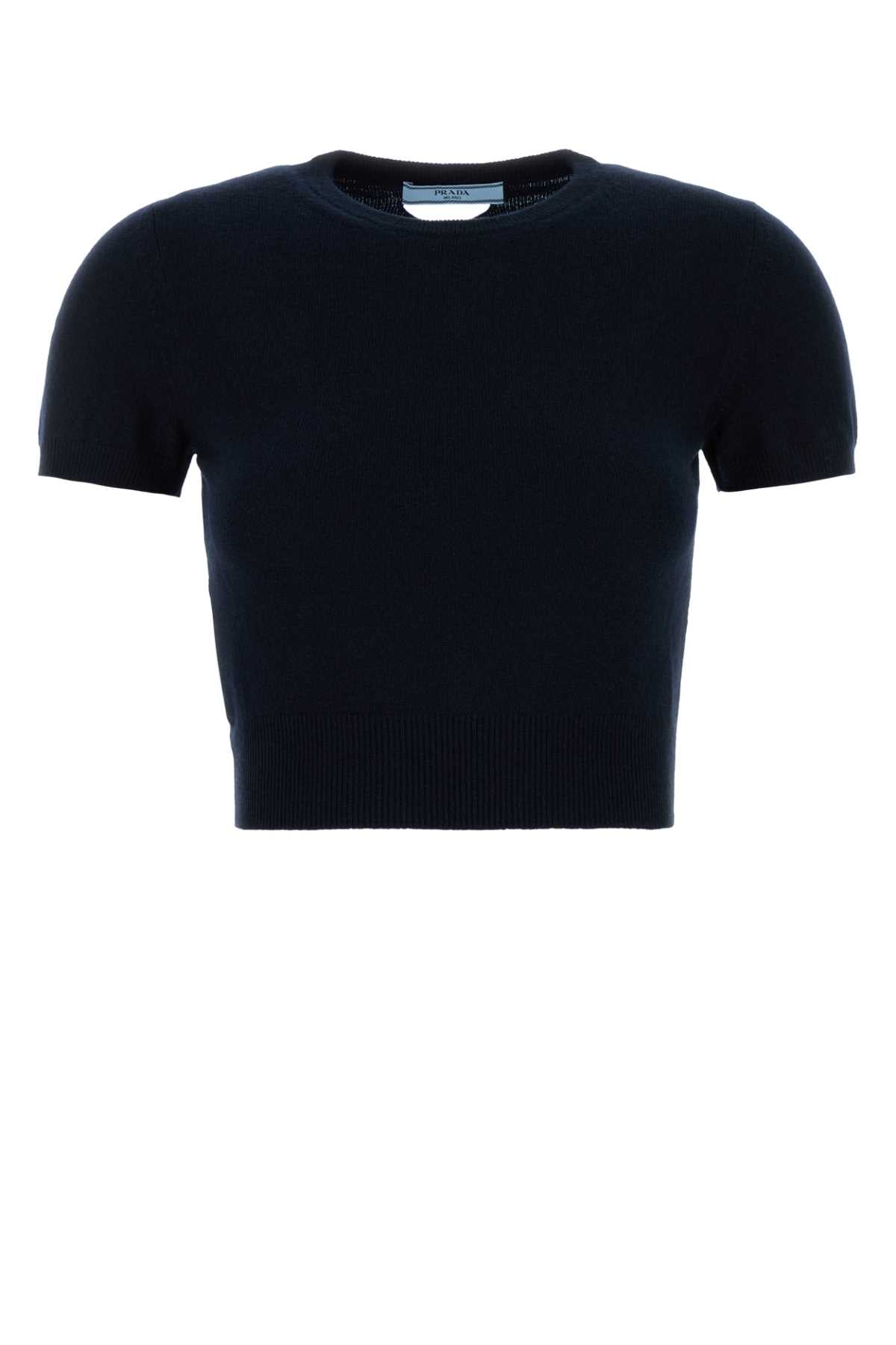 Prada Women Midnight Blue Cashmere Sweater PRADA