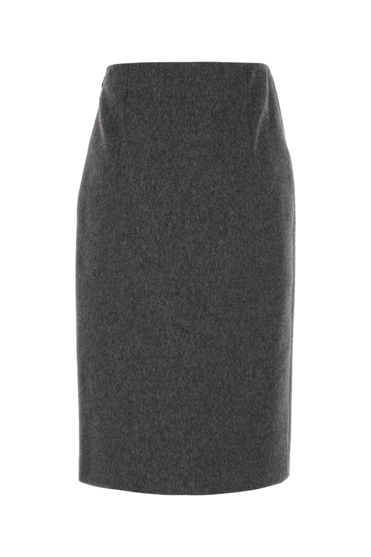 Prada Women Dark Grey Wool Skirt PRADA
