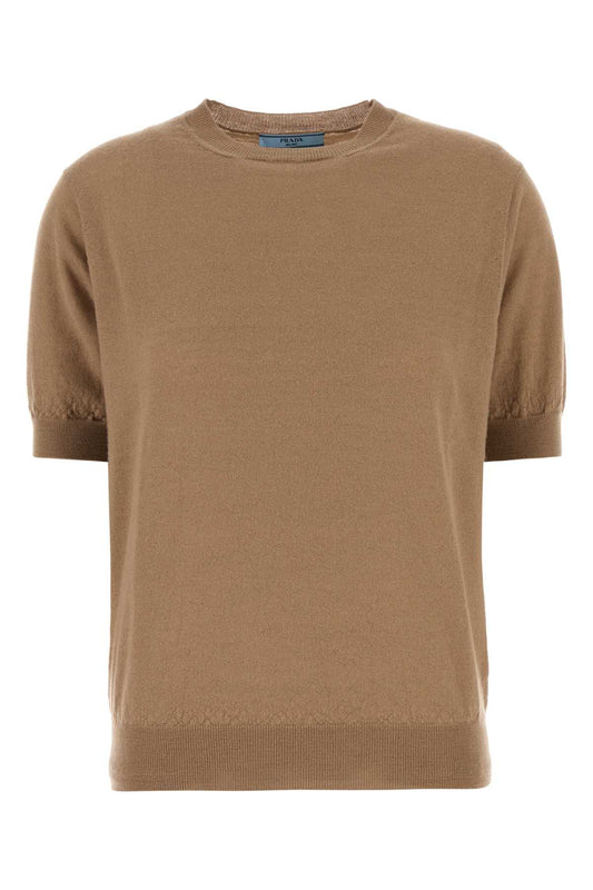 Prada Women Camel Cashmere Sweater PRADA