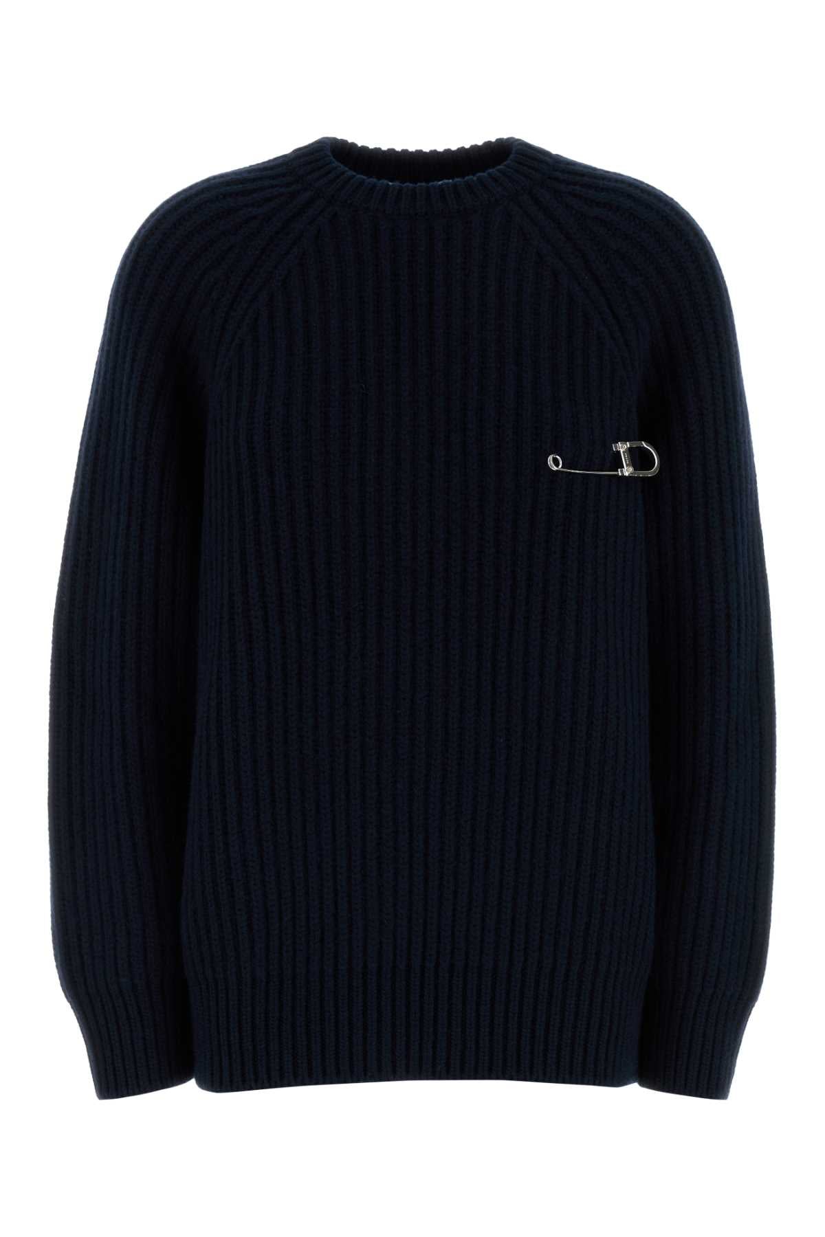 Prada Women Dark Blue Wool Blend Sweater PRADA