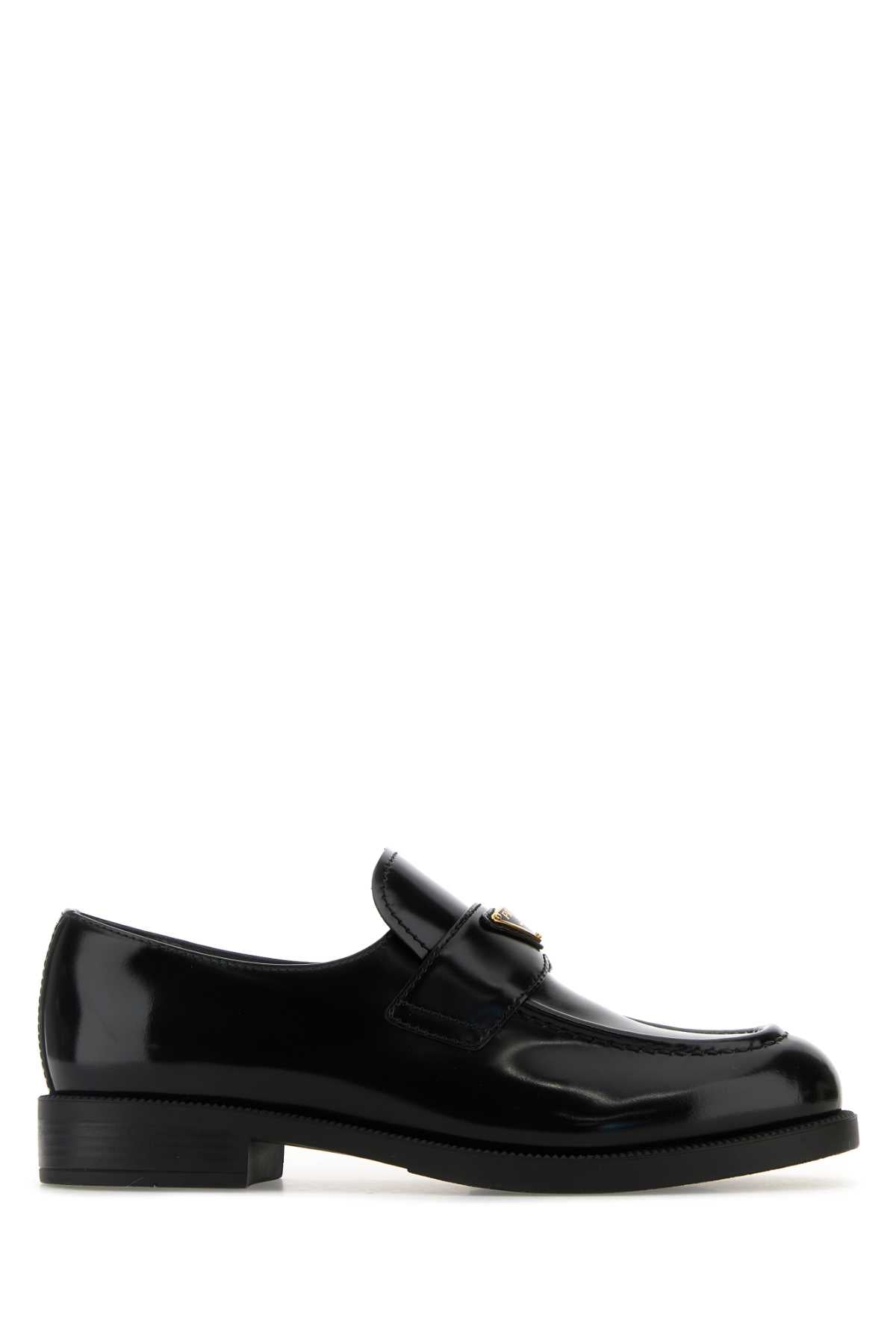 Prada Women Black Leather Loafers PRADA