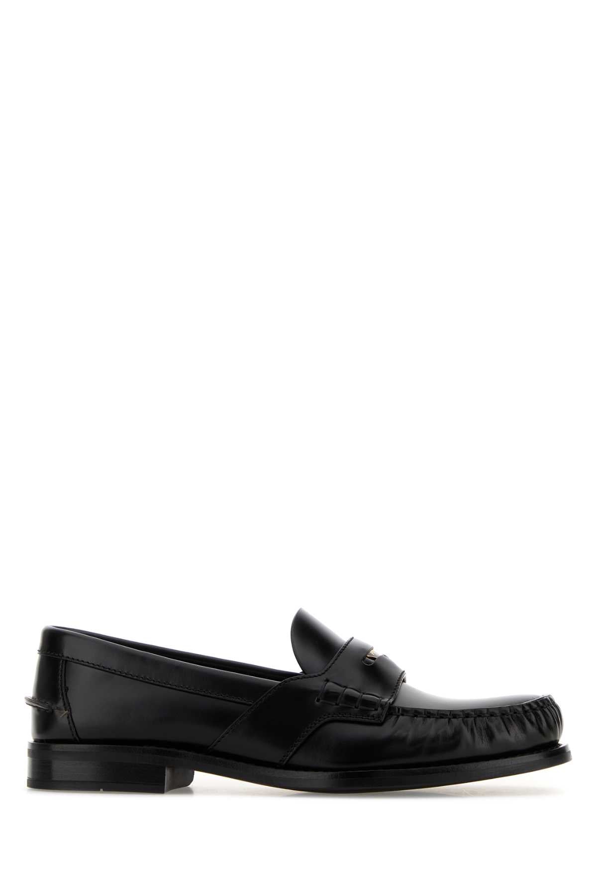 Prada Women Black Leather Loafers PRADA