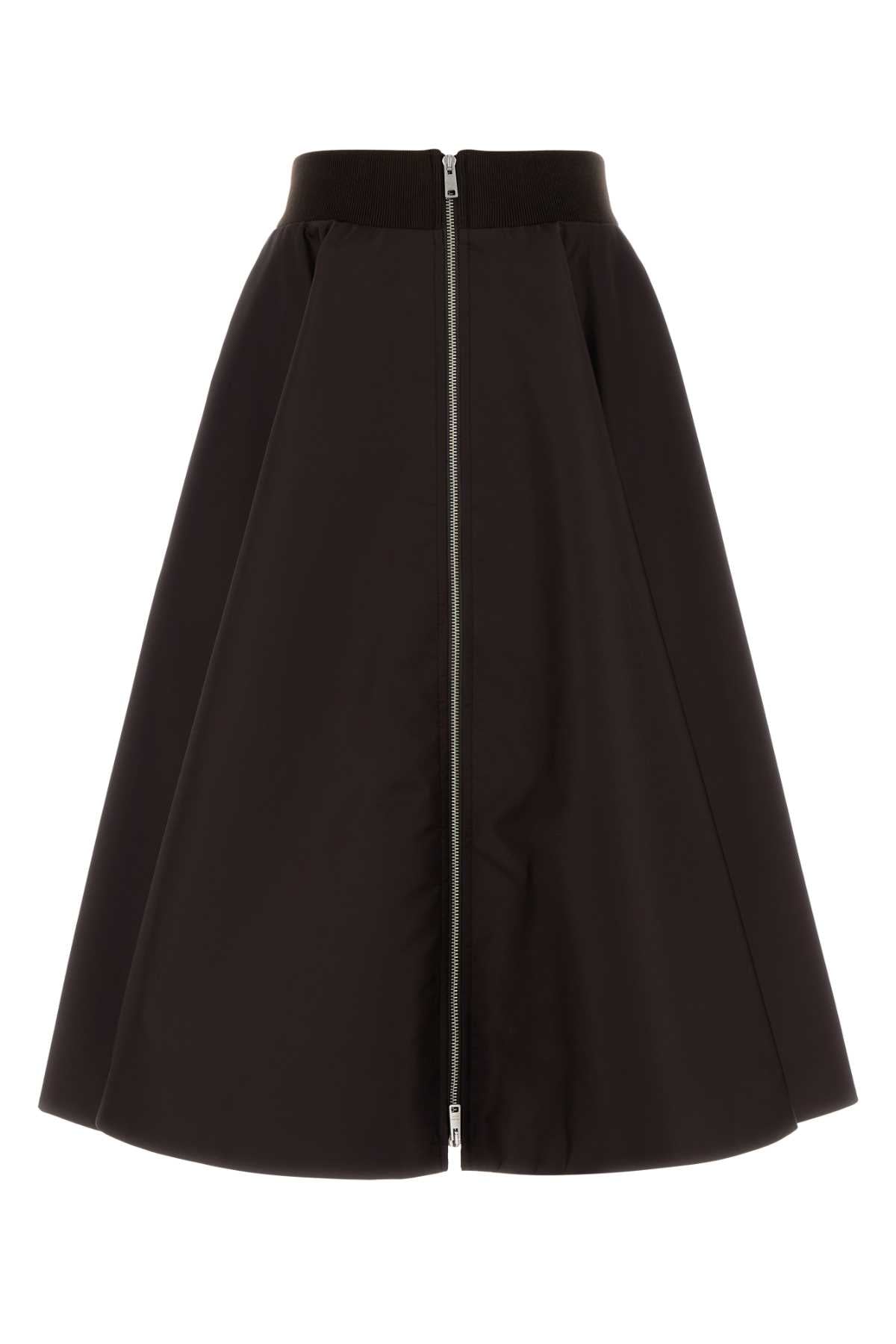 Prada Women Dark Brown Re-Nylon Skirt PRADA