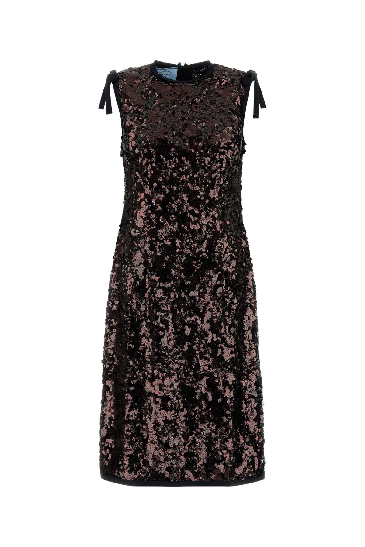 Prada Women Brown Sequins Dress PRADA
