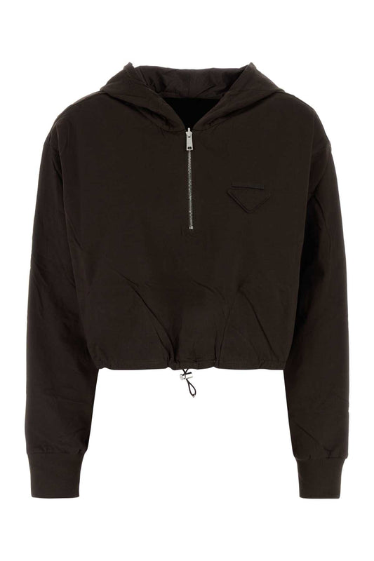Prada Women Brown Cotton Reversible Sweatshirt PRADA